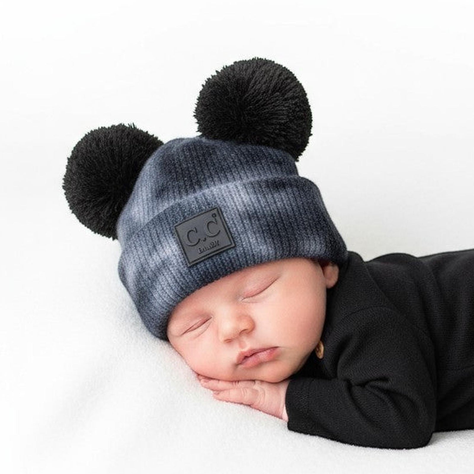 CC Baby Pom Pom Tie-Dye Beanies Hats