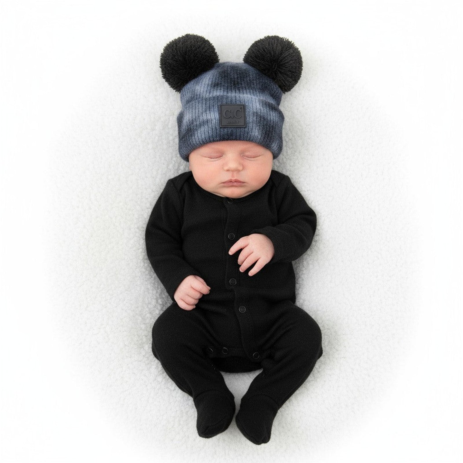 CC Baby Pom Pom Tie-Dye Beanies Hats