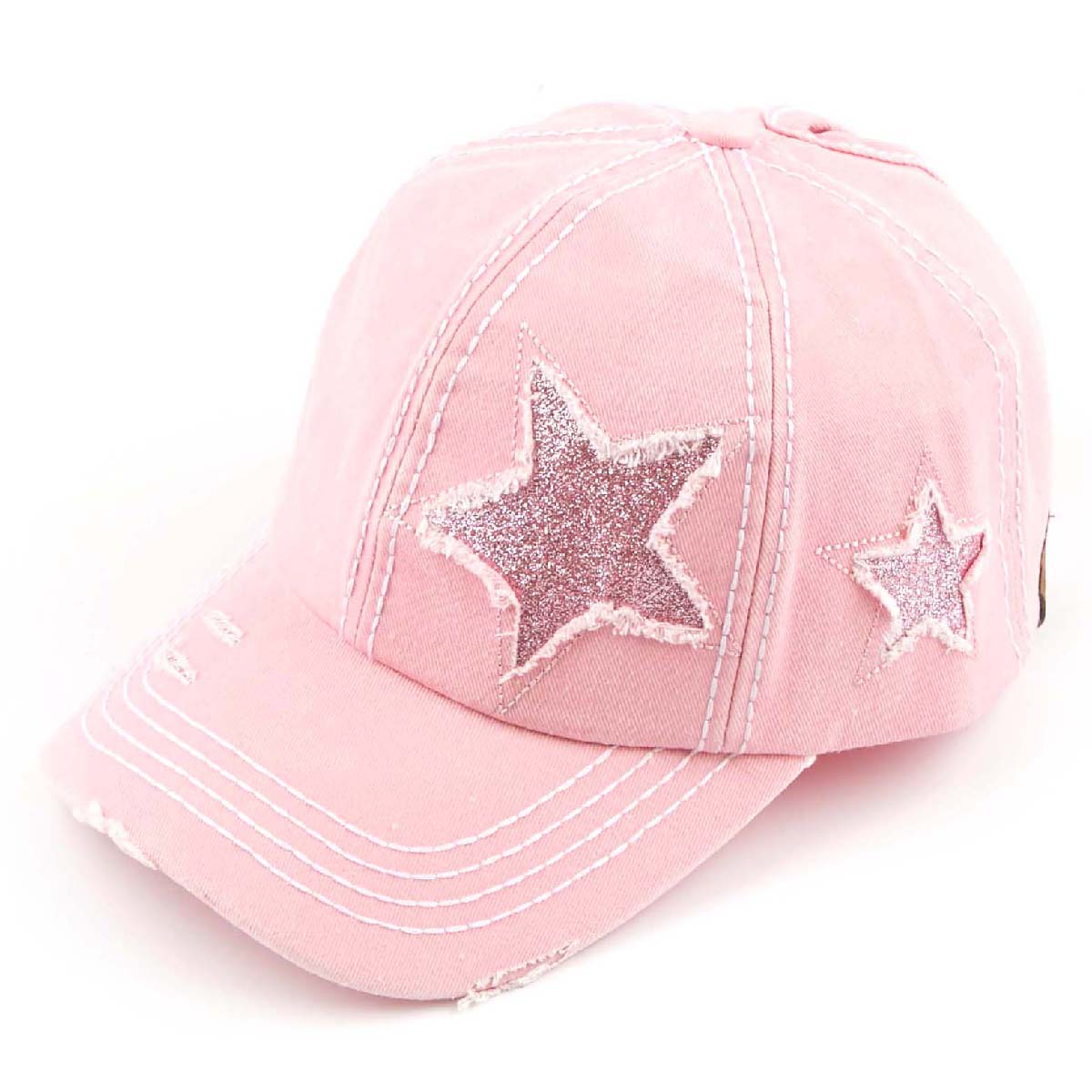 CC Trending Star Messy Bun Pony Cap Women, Teens and Kids Trucker Hats
