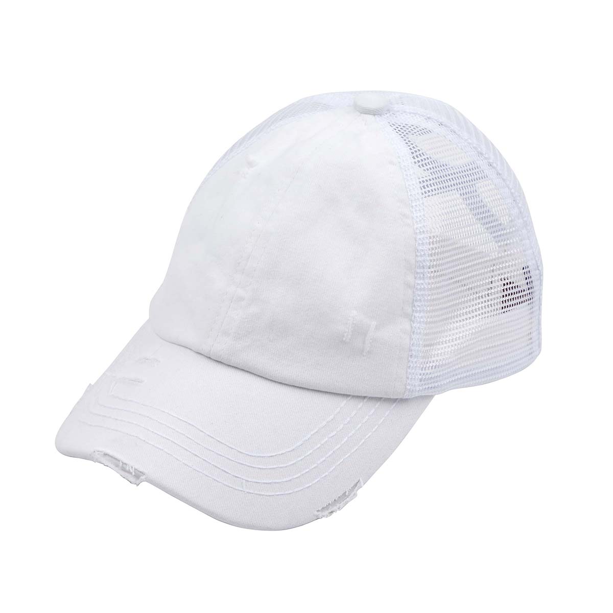 C.C® Multi-Level Criss Cross Ponytail Cap - Women's Baseball Hat for Braids & Buns