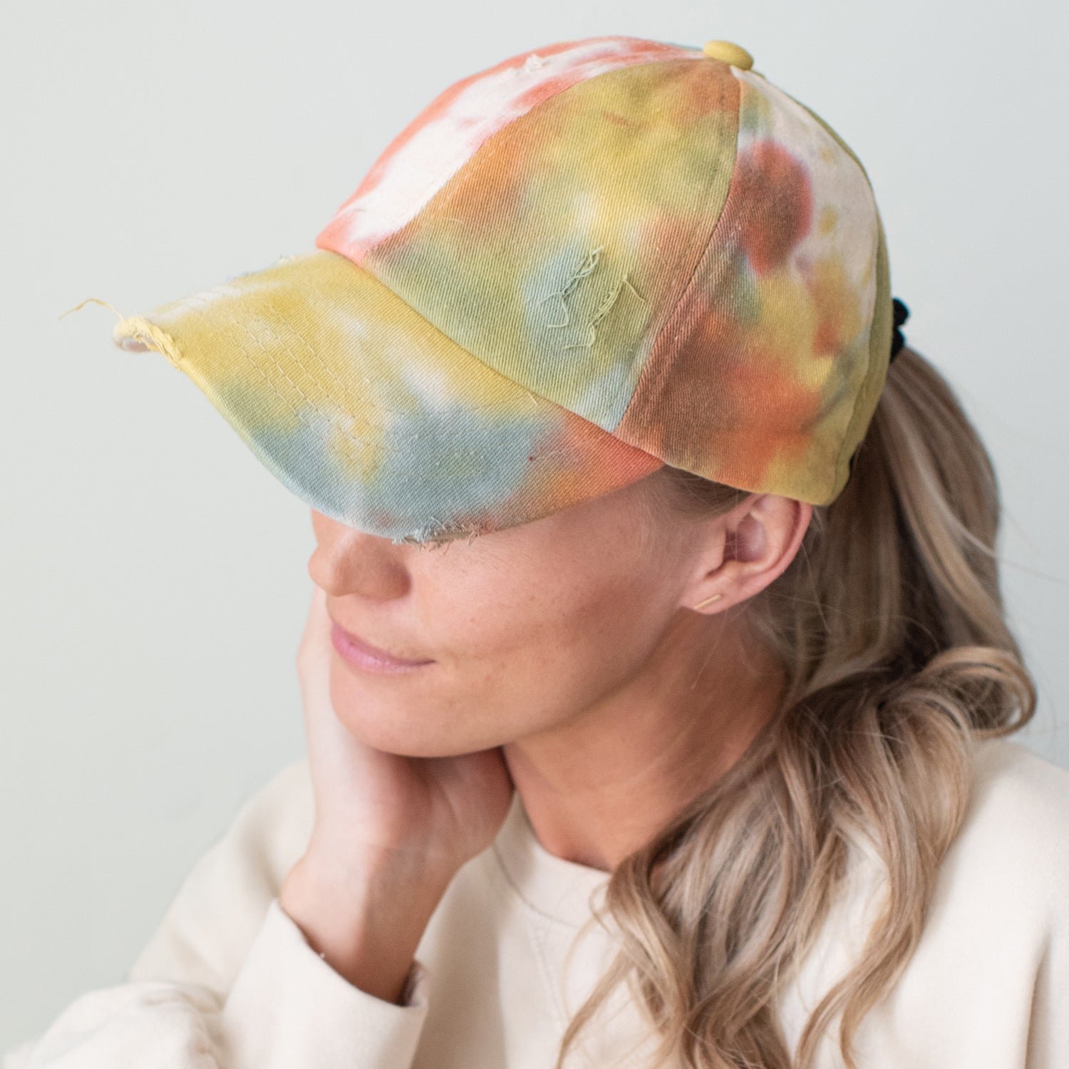 C.C® Criss Cross Ponytail Cap - Women's Cotton Baseball Hat for Ponytails & Braids