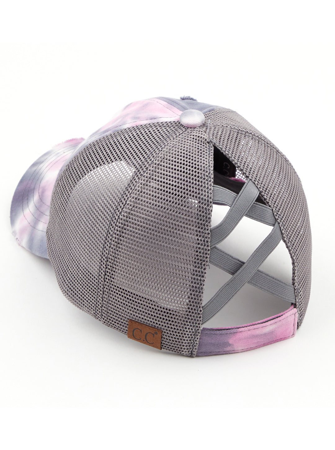 C.C® Multi-Level Criss Cross Ponytail Cap - Women's Baseball Hat for Braids & Buns