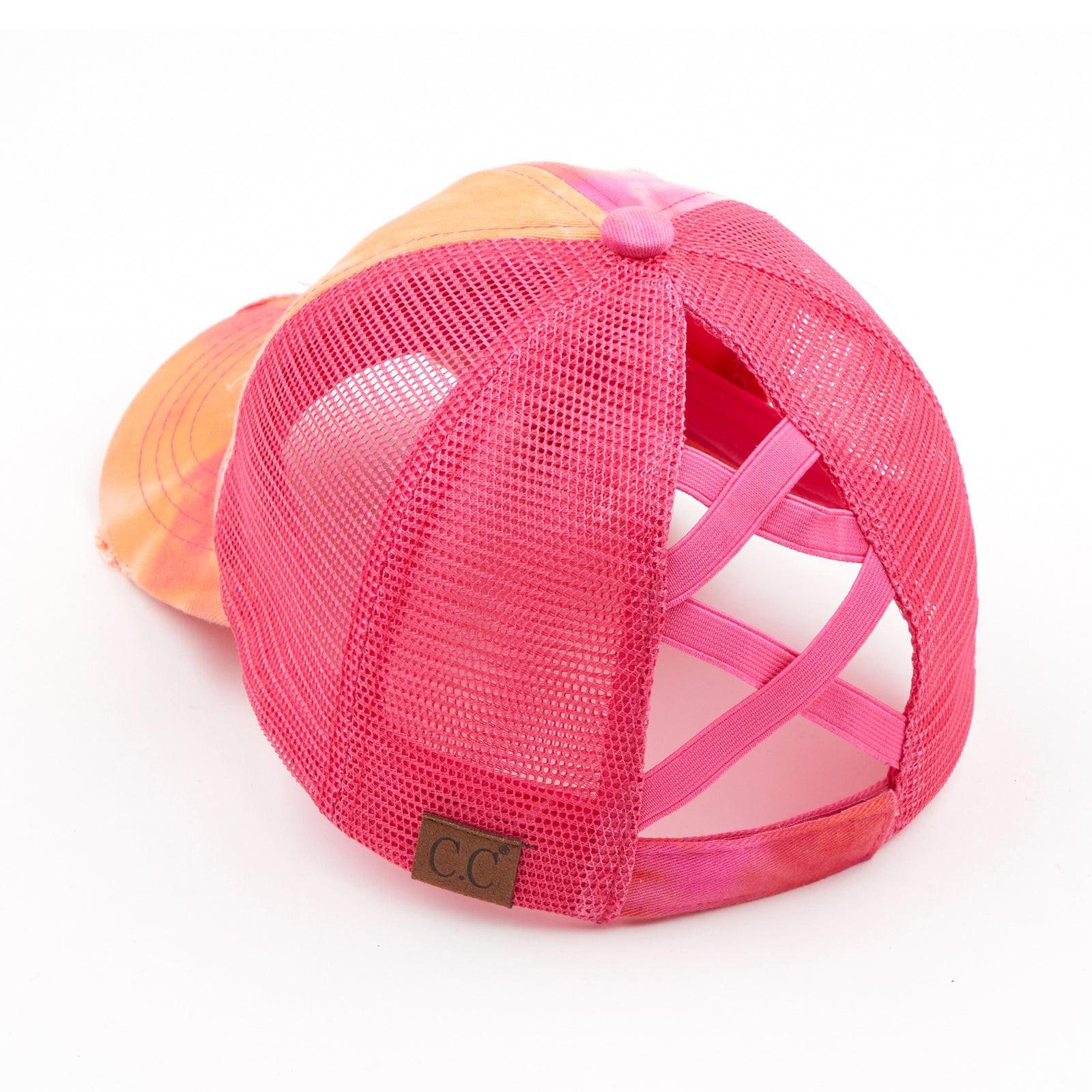 C.C® Multi-Level Criss Cross Ponytail Cap - Women's Baseball Hat for Braids & Buns