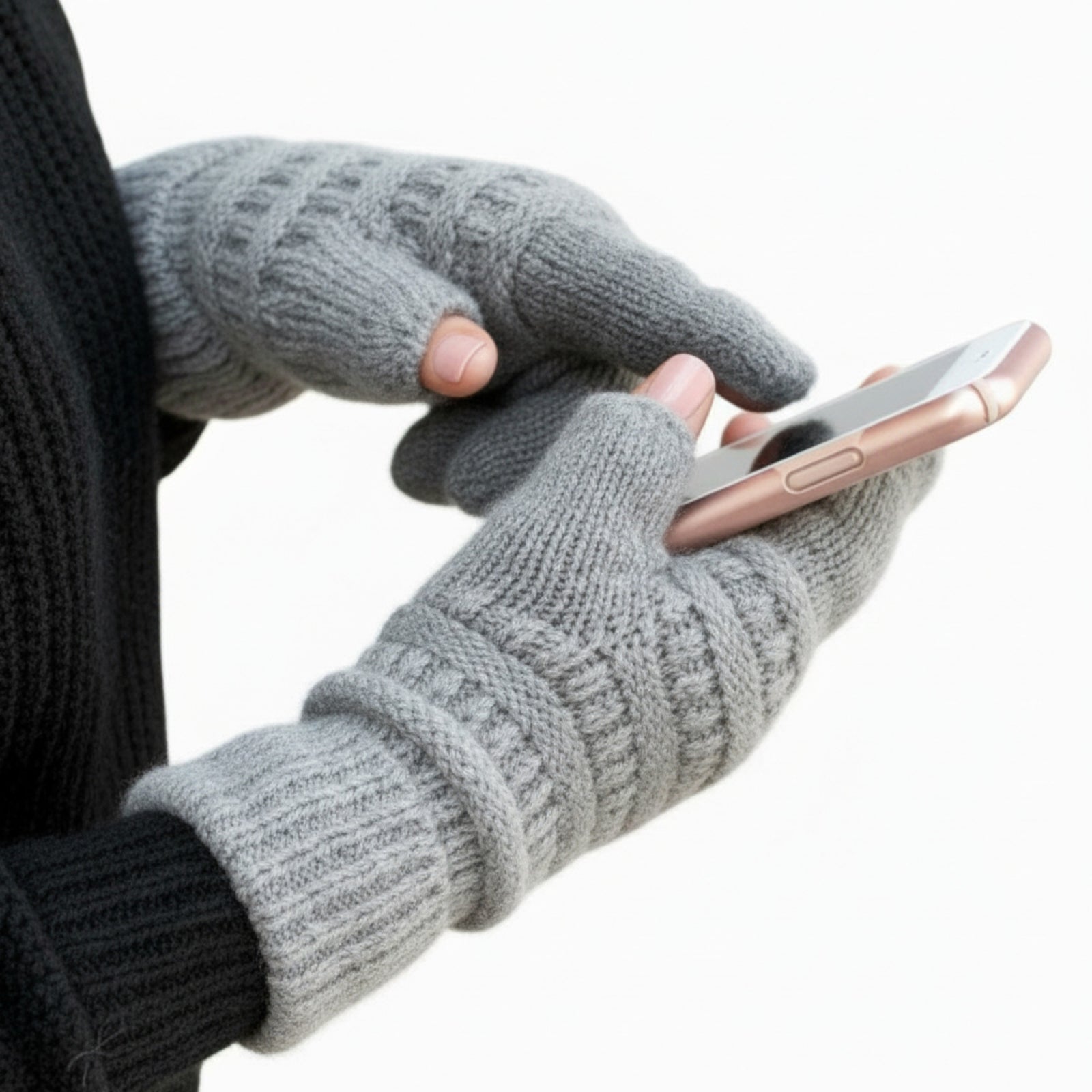 C.C® Touchscreen Compatible Gloves - Cable Knit Winter Gloves for Women & Men