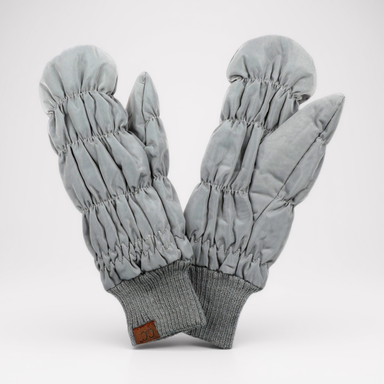 CC Quilted Mittens - Windproof Fleece Lined Winter Gloves for Women & Men