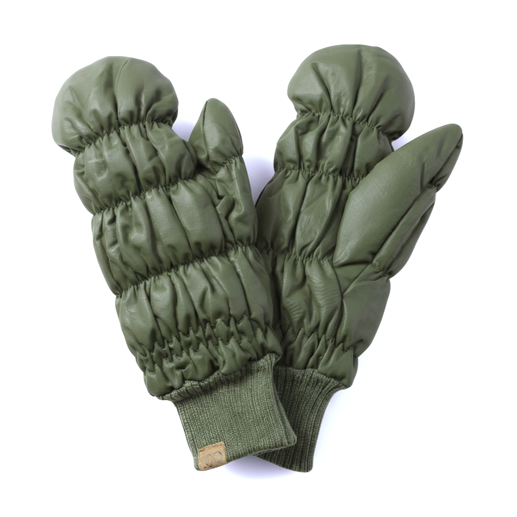 CC Quilted Mittens - Windproof Fleece Lined Winter Gloves for Women & Men