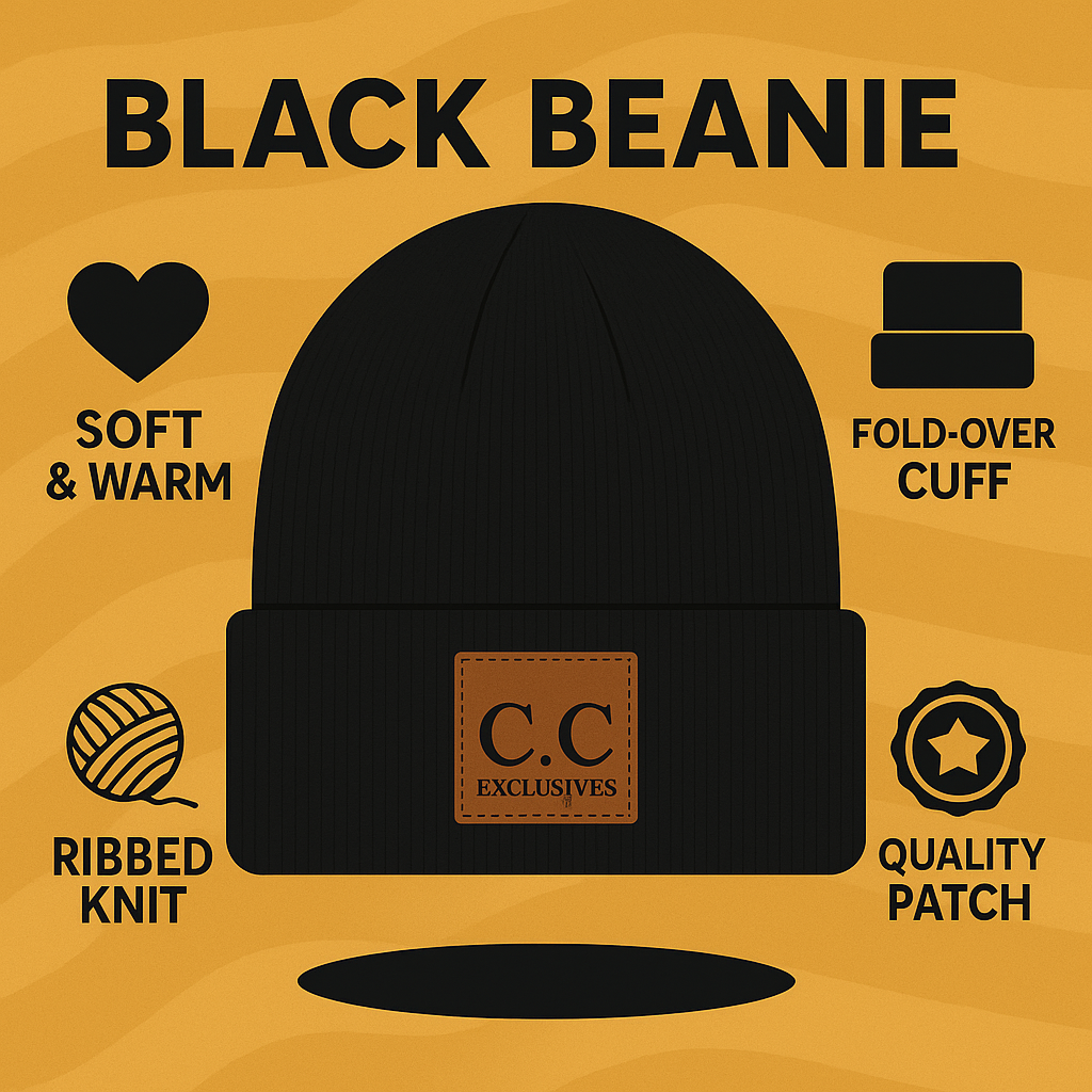 CC Everyday Beanie - Unisex Ribbed Knit Winter Hat Multicolor