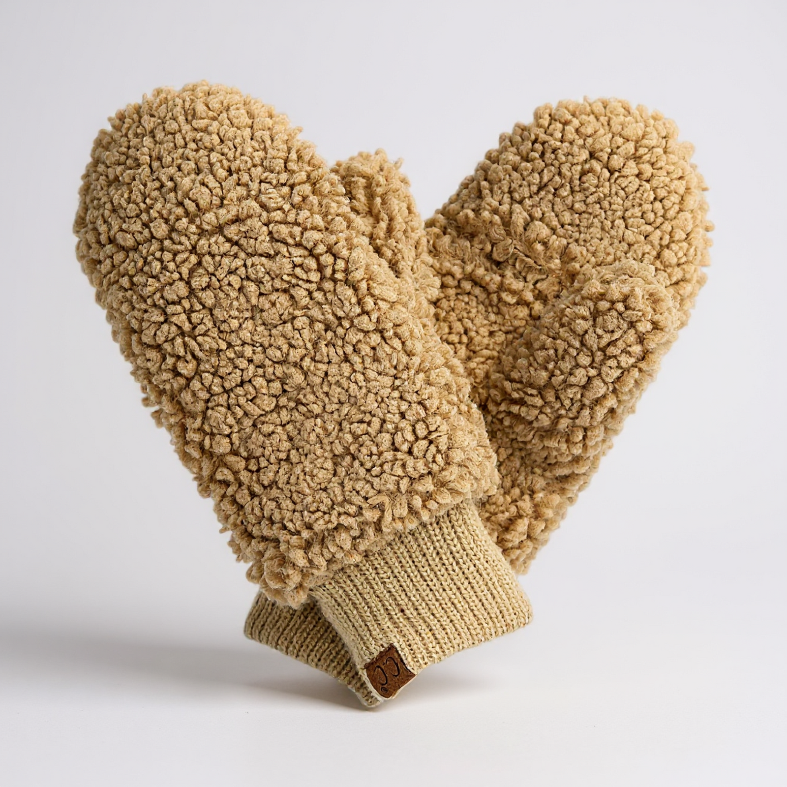 CC Soft Sherpa Mittens - Fold-Down Convertible Winter Mittens