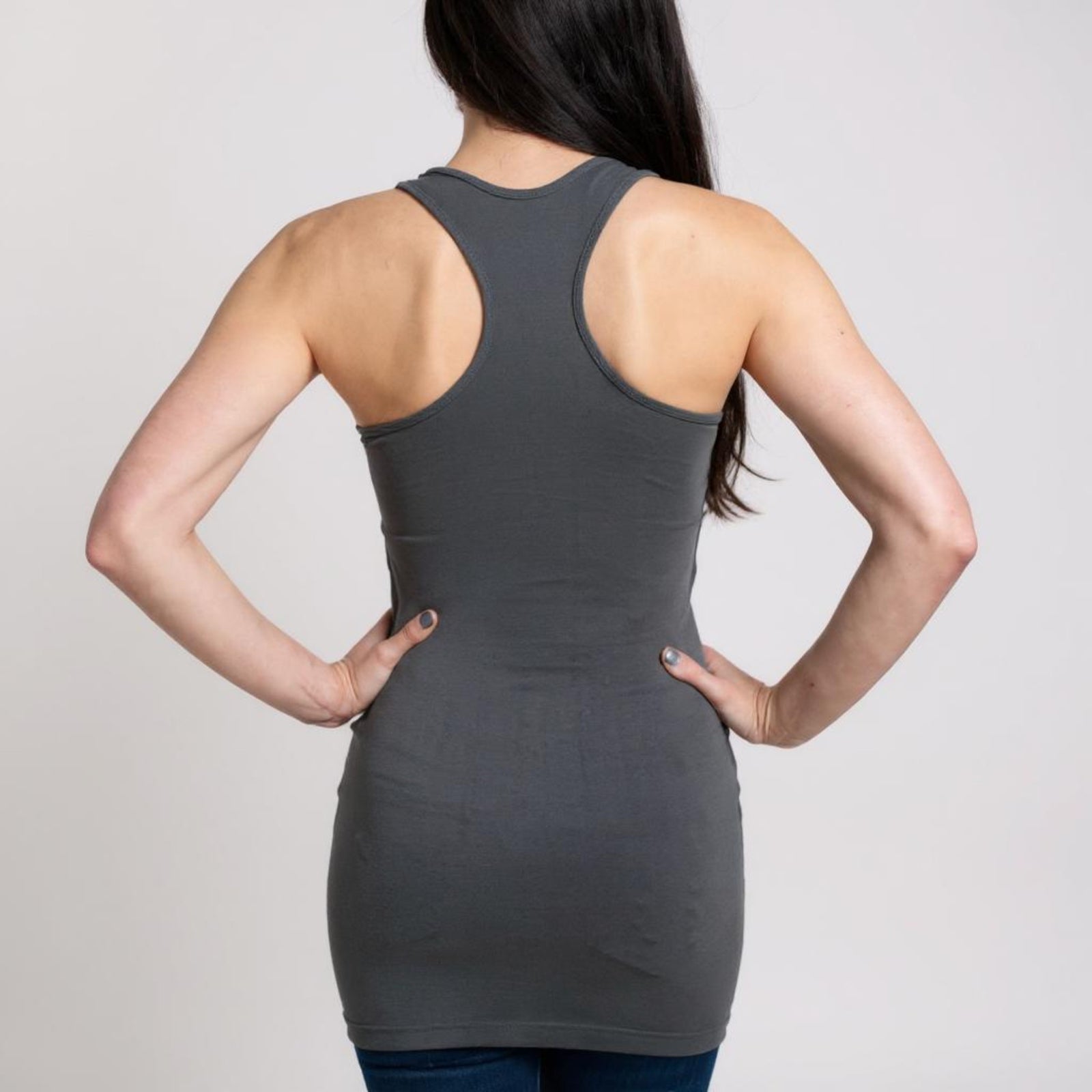 Extra Long Layering Racerback Tank - Seamless Stretch