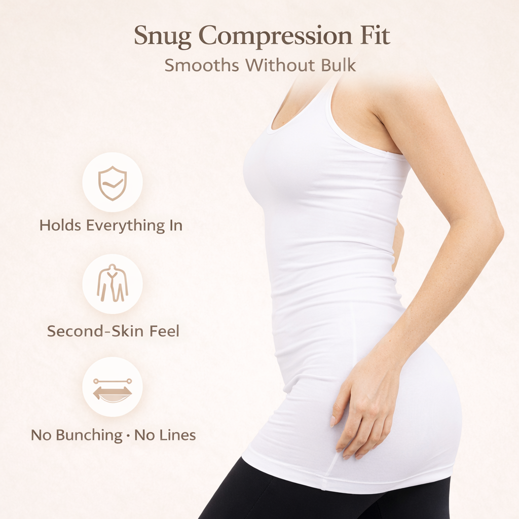 Extra Long Layering Racerback Tank - Seamless Stretch