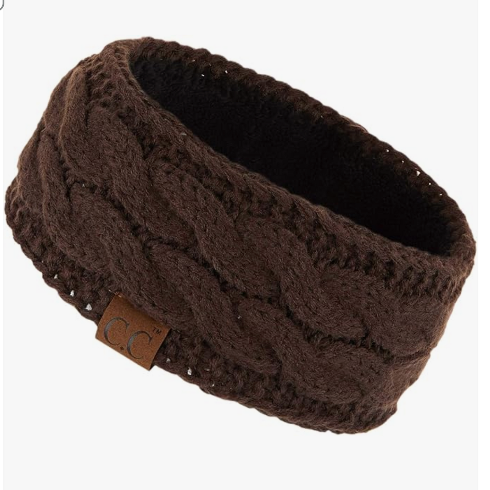 CC Cable-Knit Fleece Lined Head Wrap - Women's Winter Ear Warmer