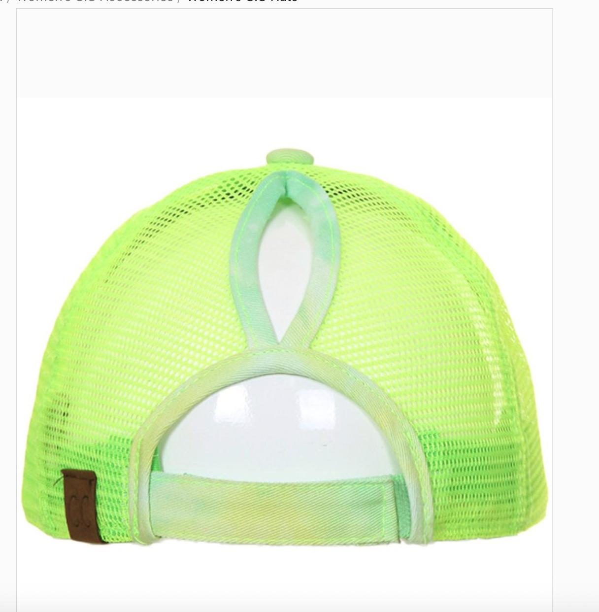 C.C® Tie-Dye Ponytail Cap — Messy Bun Baseball Hat for Women, Teens & Kids