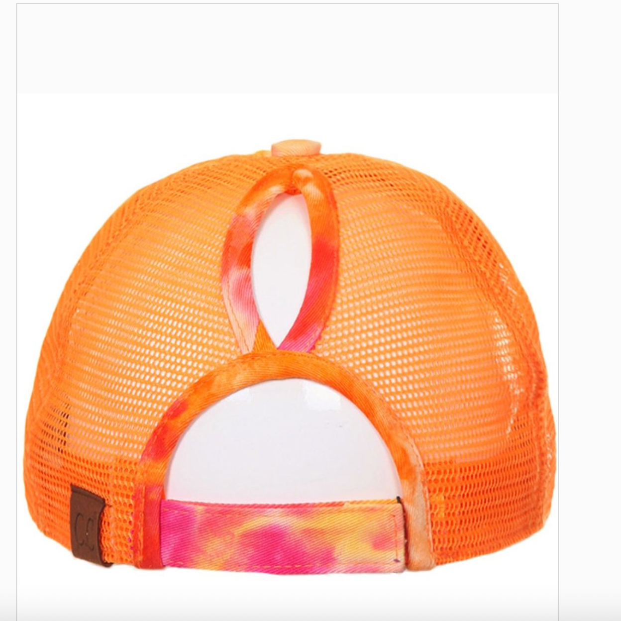 C.C® Tie-Dye Ponytail Cap — Messy Bun Baseball Hat for Women, Teens & Kids
