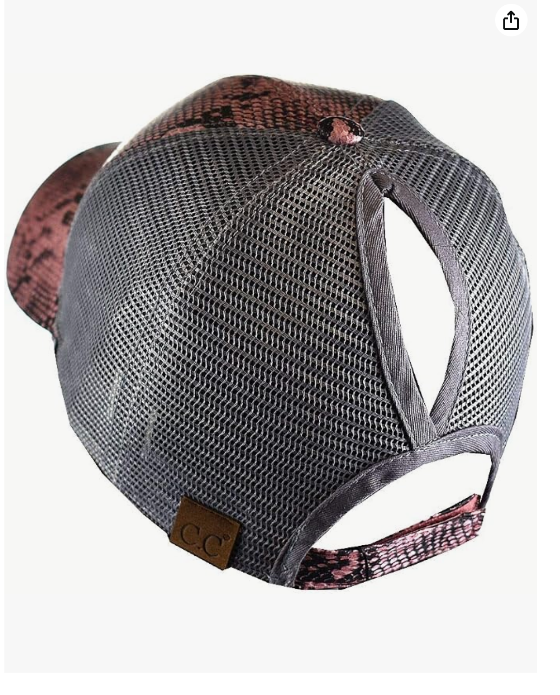 CC Popular Pattern Messy Bun Pony Cap Women, Teens and Kids Trucker Hats