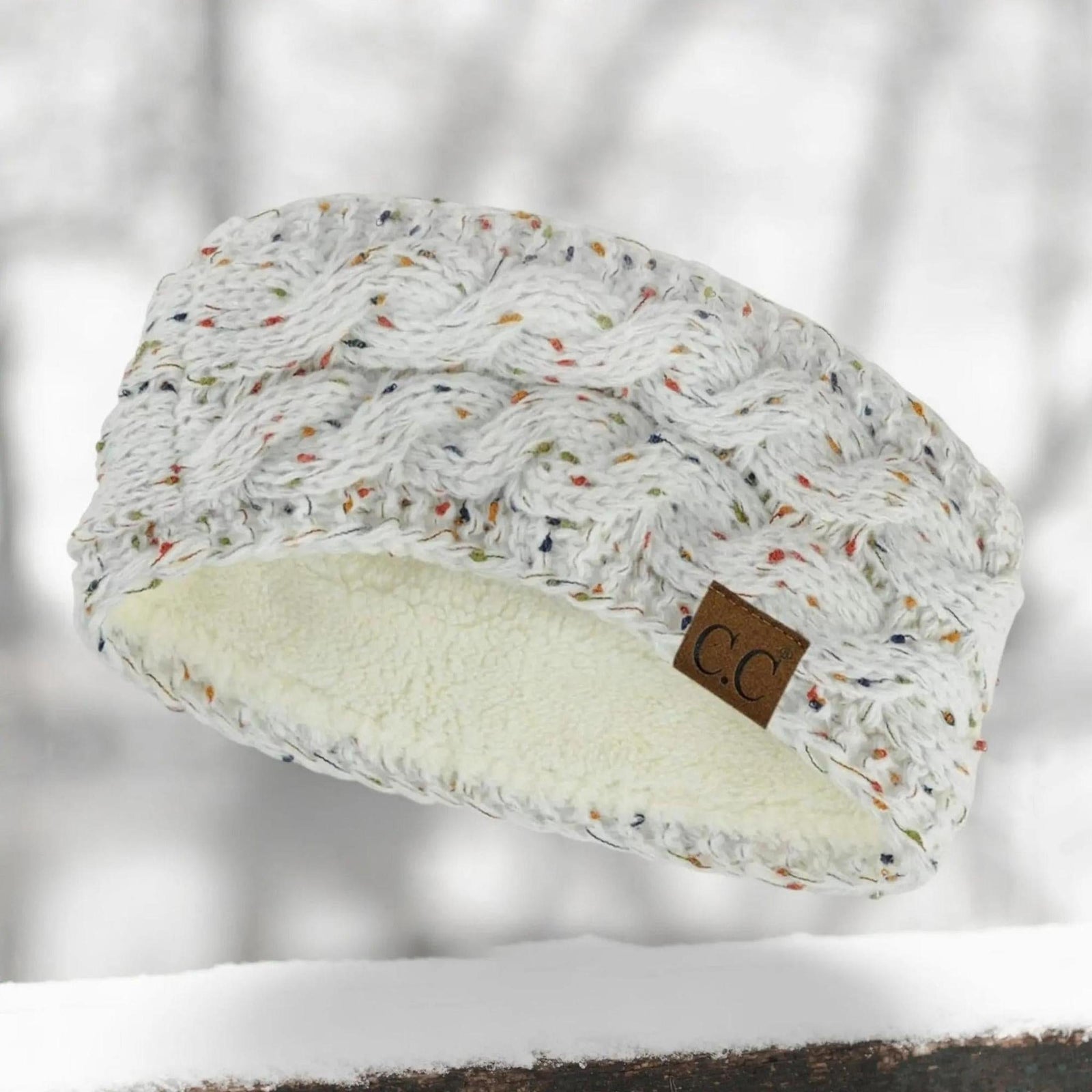 Cable Knit Lined Head Wrap for Women - Warm, Stylish Hair - Friendly Accessory | C.C. Brand - Truly Contagious