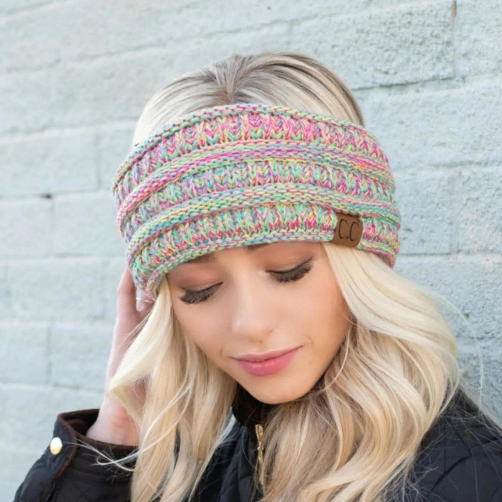 Cable Knit Lined Head Wrap for Women - Warm, Stylish Hair - Friendly Accessory | C.C. Brand - Truly Contagious