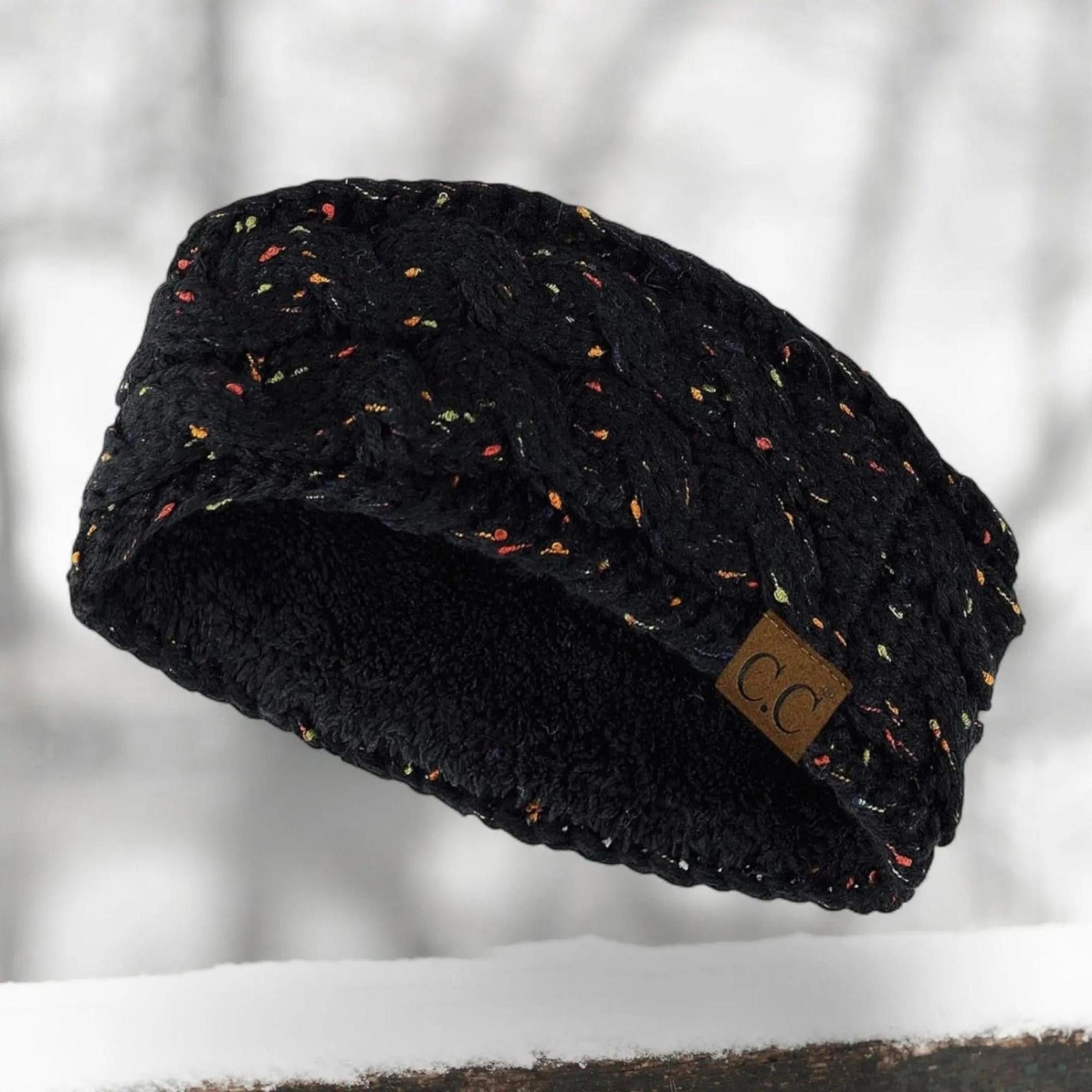 Cable Knit Lined Head Wrap for Women - Warm, Stylish Hair - Friendly Accessory | C.C. Brand - Truly Contagious