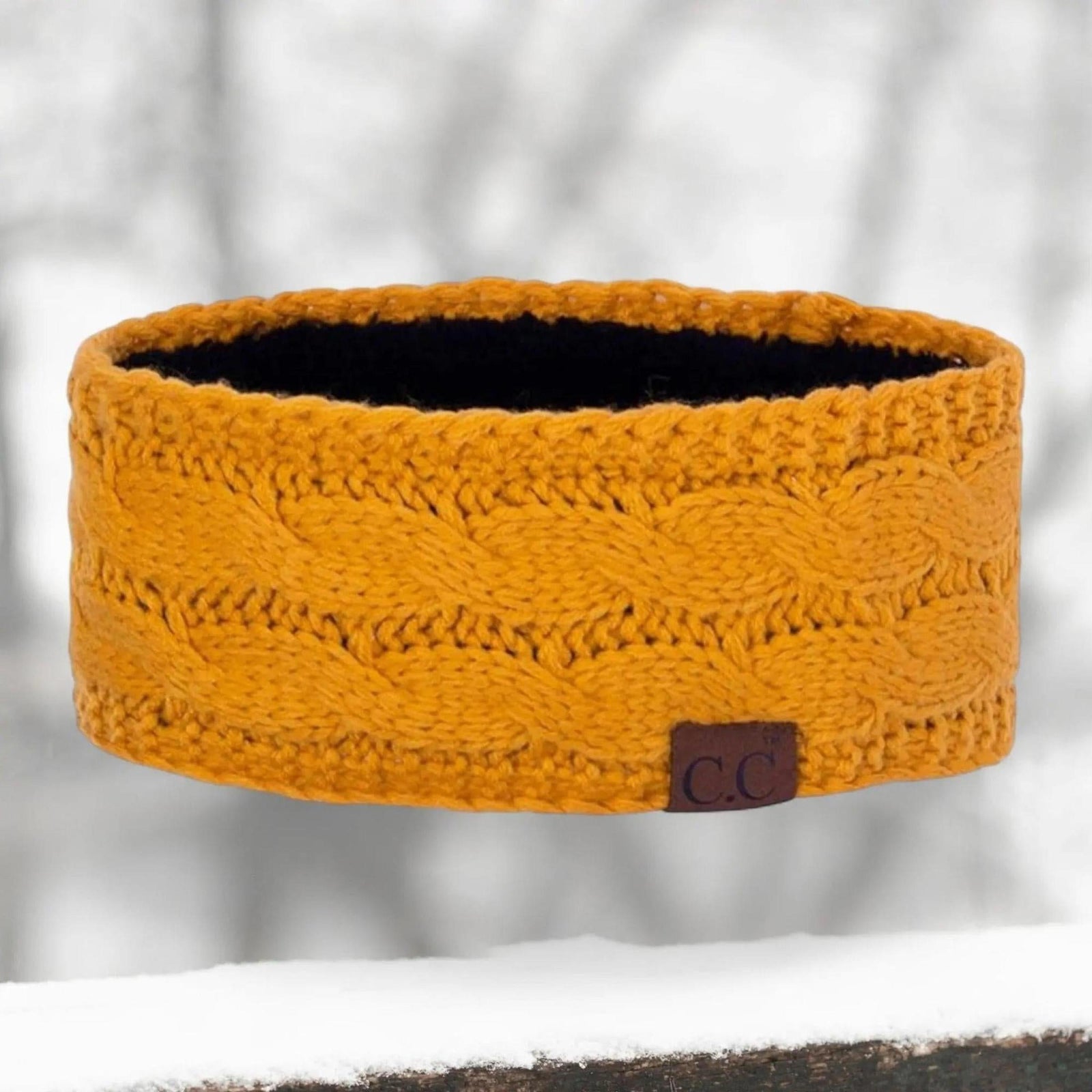 Cable Knit Lined Head Wrap for Women - Warm, Stylish Hair - Friendly Accessory | C.C. Brand - Truly Contagious