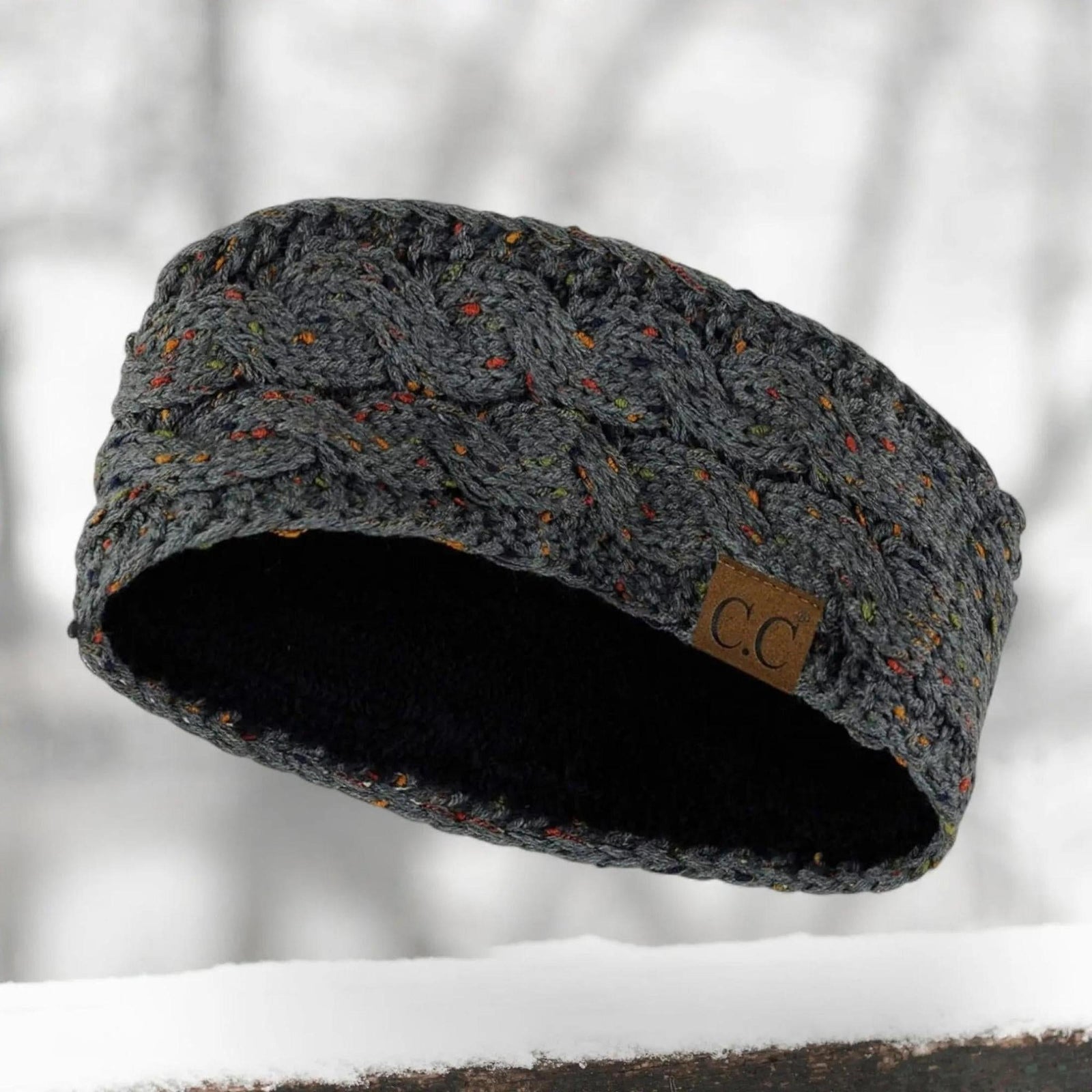 Cable Knit Lined Head Wrap for Women - Warm, Stylish Hair - Friendly Accessory | C.C. Brand - Truly Contagious