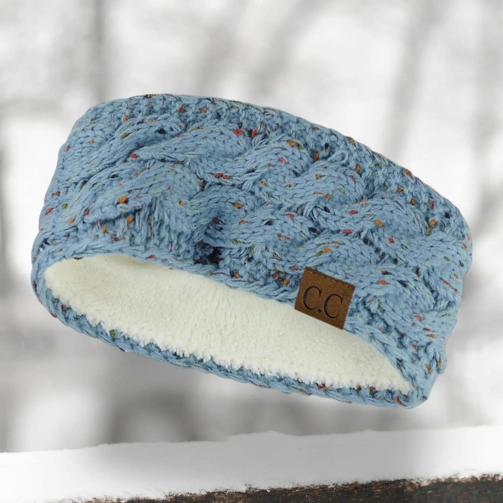 Cable Knit Lined Head Wrap for Women - Warm, Stylish Hair - Friendly Accessory | C.C. Brand - Truly Contagious