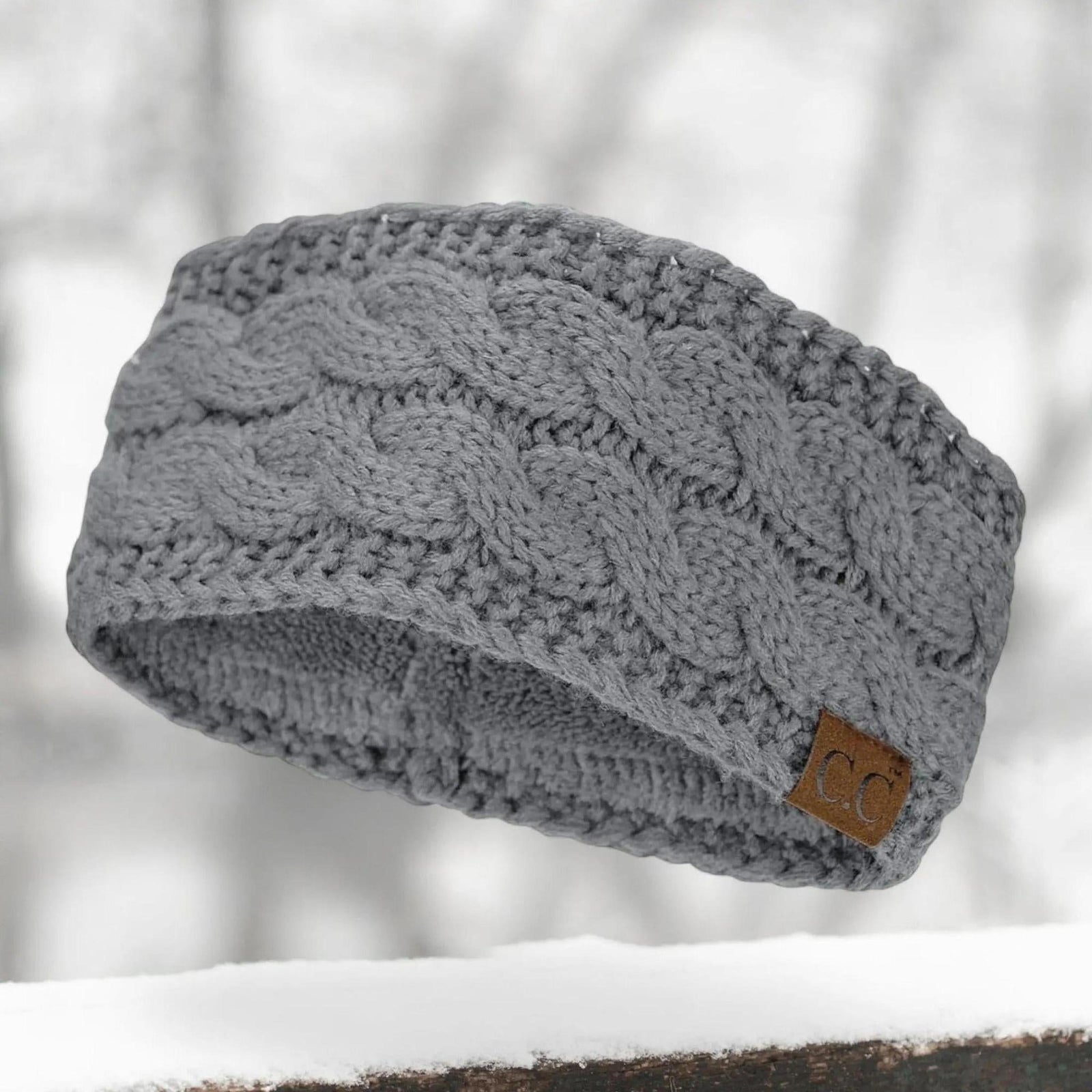 Cable Knit Lined Head Wrap for Women - Warm, Stylish Hair - Friendly Accessory | C.C. Brand - Truly Contagious