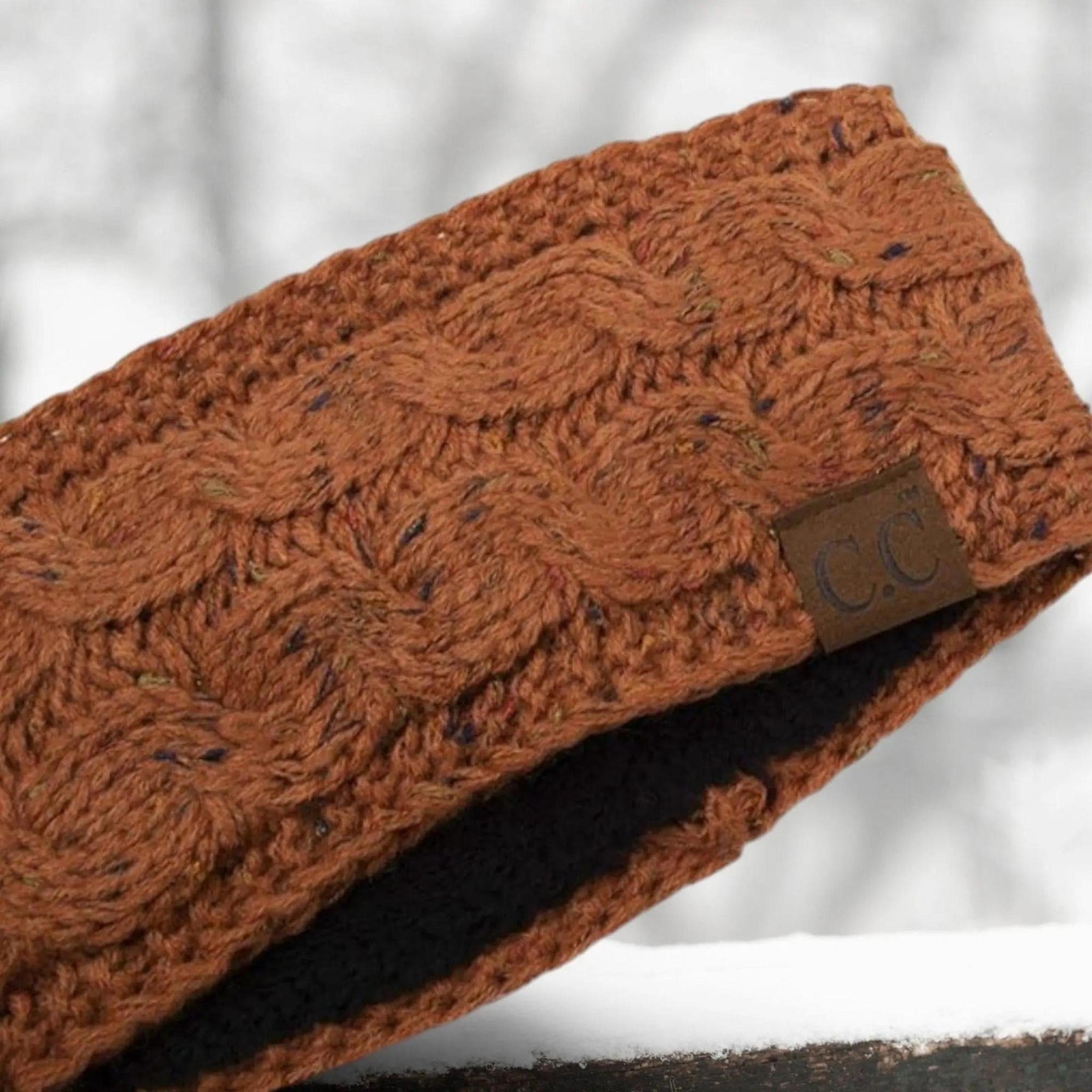 Cable Knit Lined Head Wrap for Women - Warm, Stylish Hair - Friendly Accessory | C.C. Brand - Truly Contagious