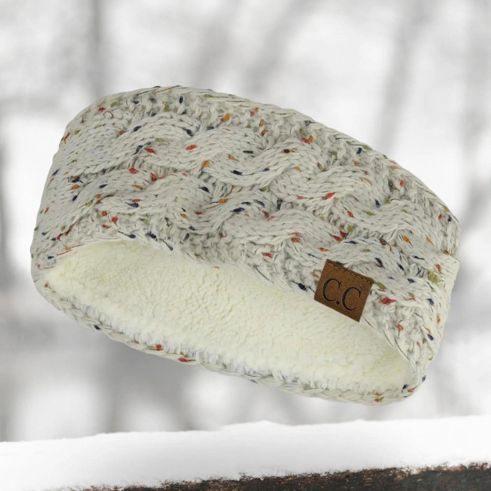 Cable Knit Lined Head Wrap for Women - Warm, Stylish Hair - Friendly Accessory | C.C. Brand - Truly Contagious