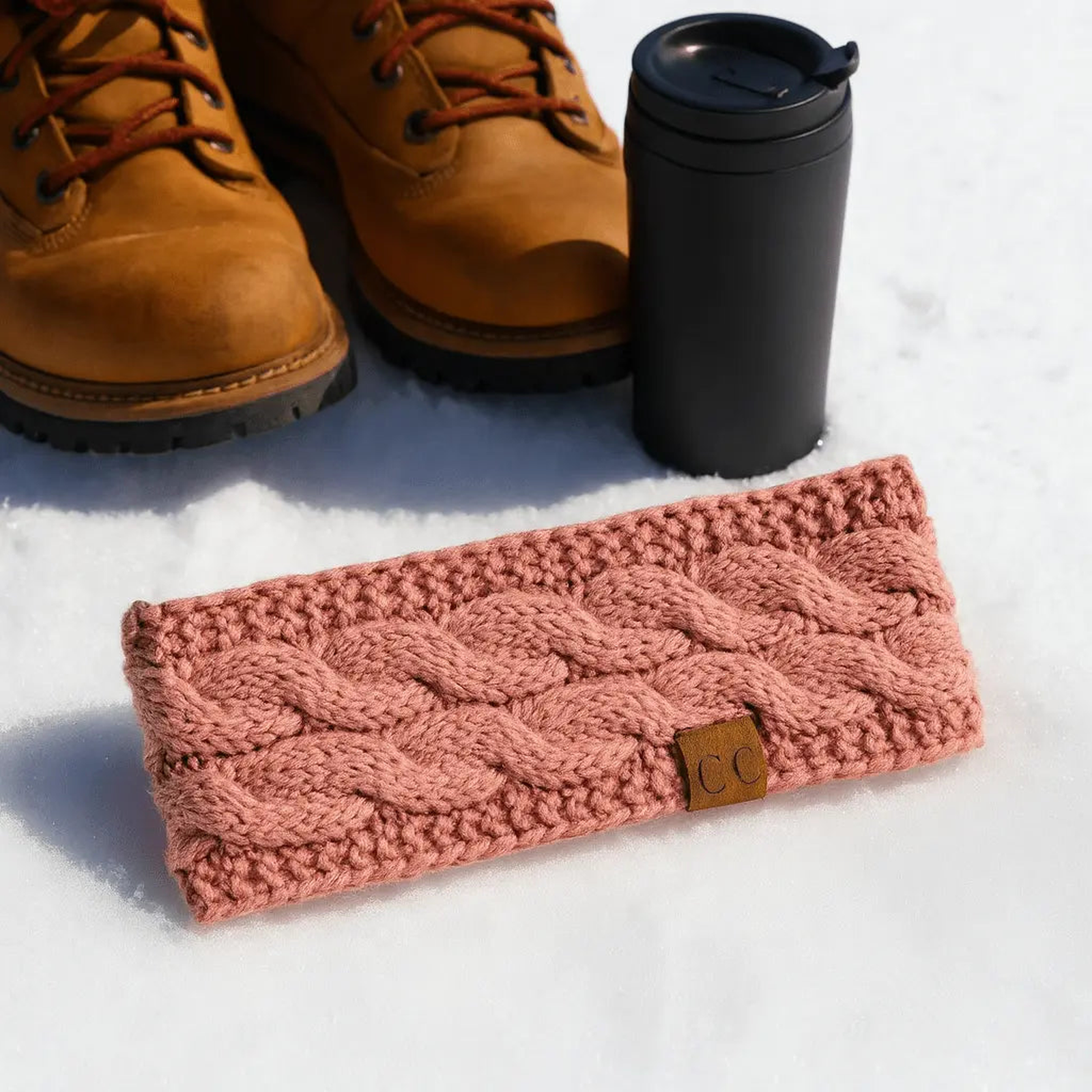 Cable Knit Lined Head Wrap for Women - Warm, Stylish Hair - Friendly Accessory | C.C. Brand - Truly Contagious