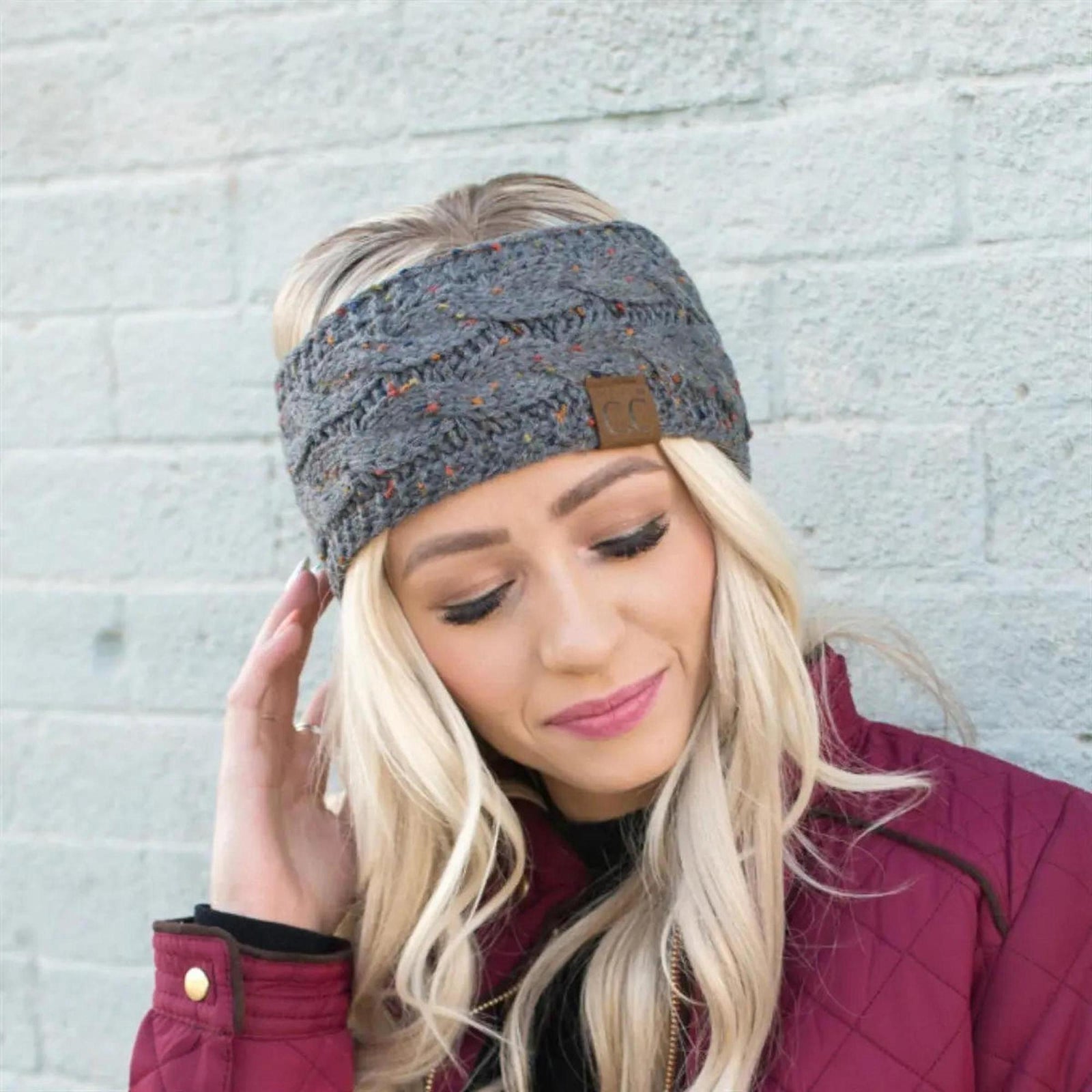 Cable Knit Lined Head Wrap for Women - Warm, Stylish Hair - Friendly Accessory | C.C. Brand - Truly Contagious