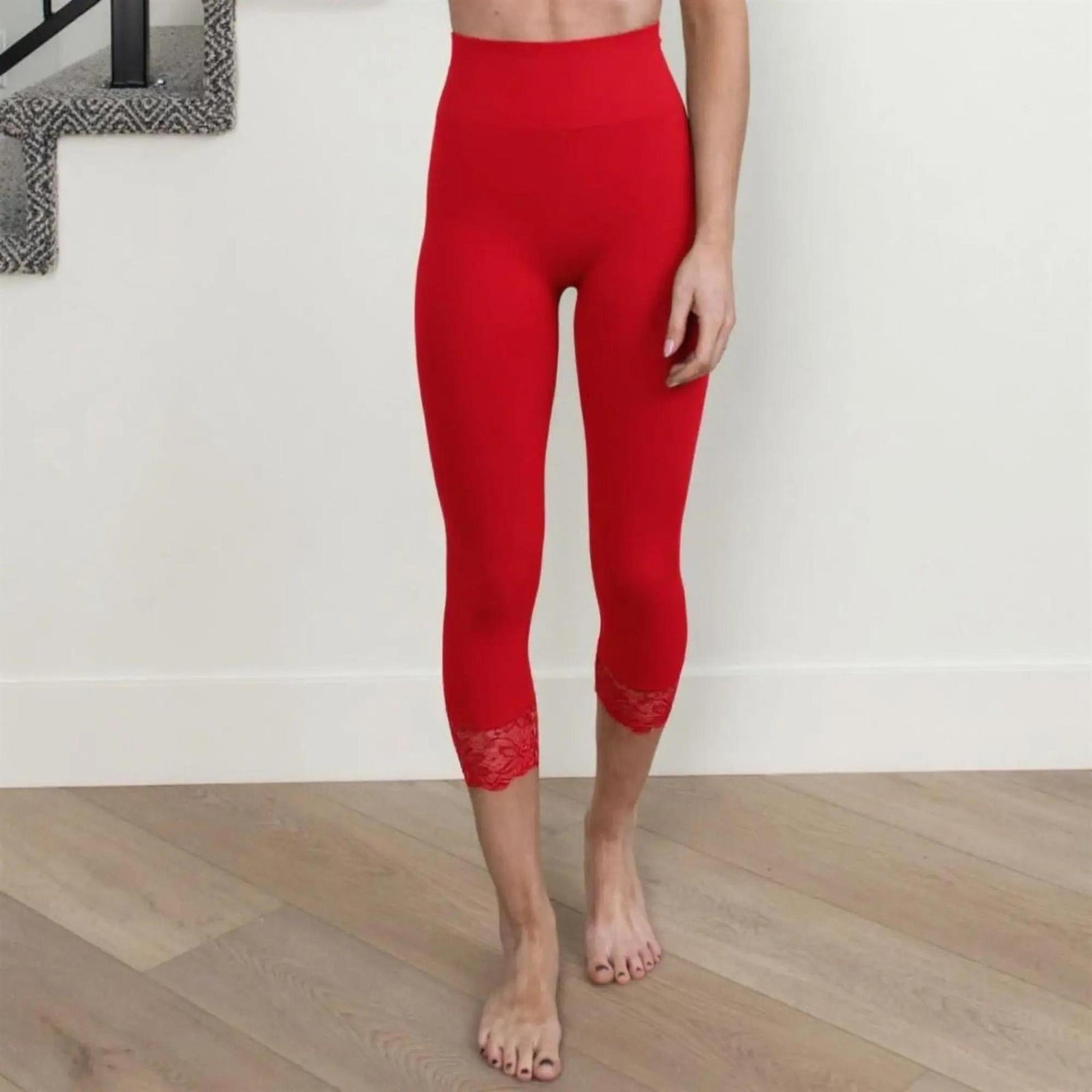 Capri Lace Accented Leggings | Zenana - Truly Contagious