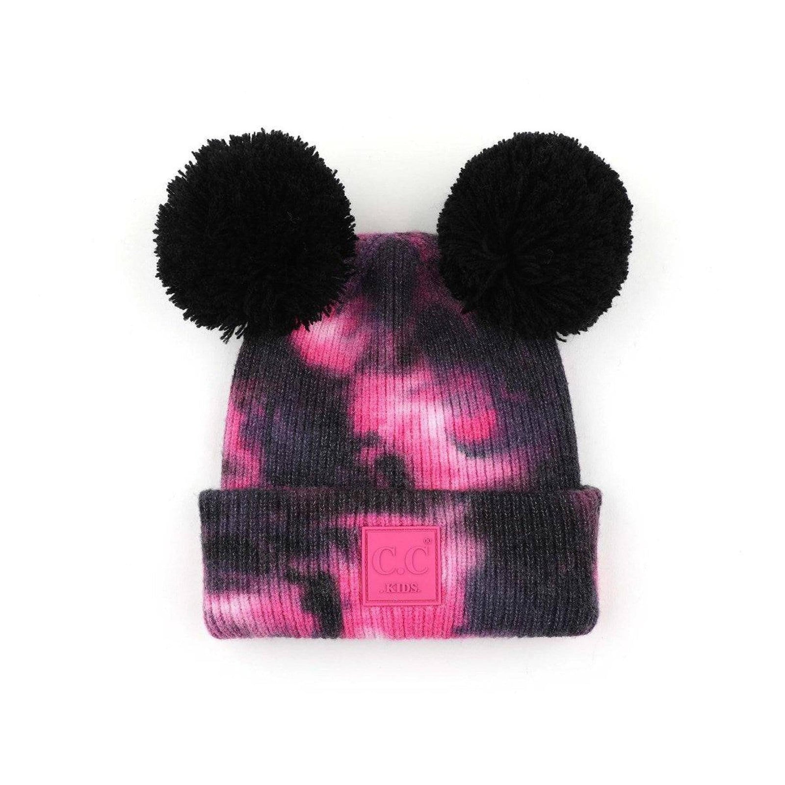CC Baby and Kids Pom Pom Tie - Dye Beanies Hats - Truly Contagious