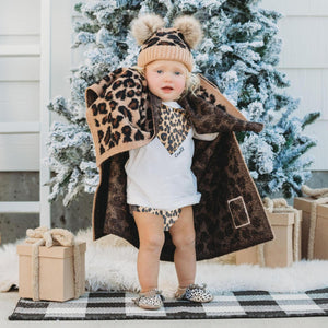 CC Baby Leopard Gift Set, Blanket and Double Pom, Newborn to 12 Months, 1 - 5 Years - Truly Contagious