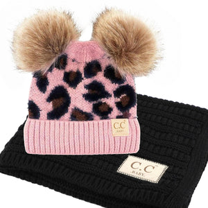 CC Baby Leopard Gift Set, Blanket and Double Pom, Newborn to 12 Months, 1 - 5 Years - Truly Contagious
