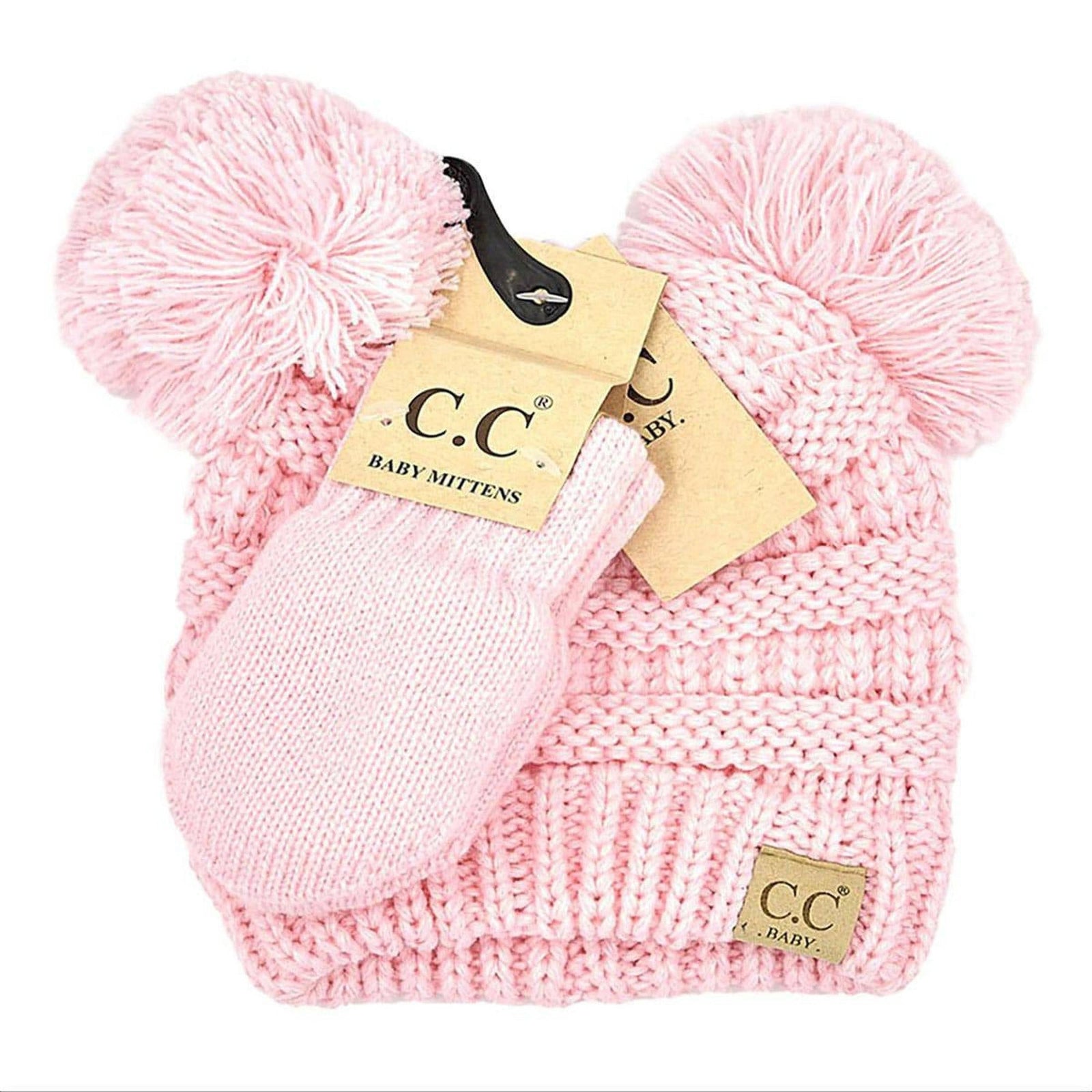 CC Baby Pom Pom Beanie and Mittens Set - Truly Contagious