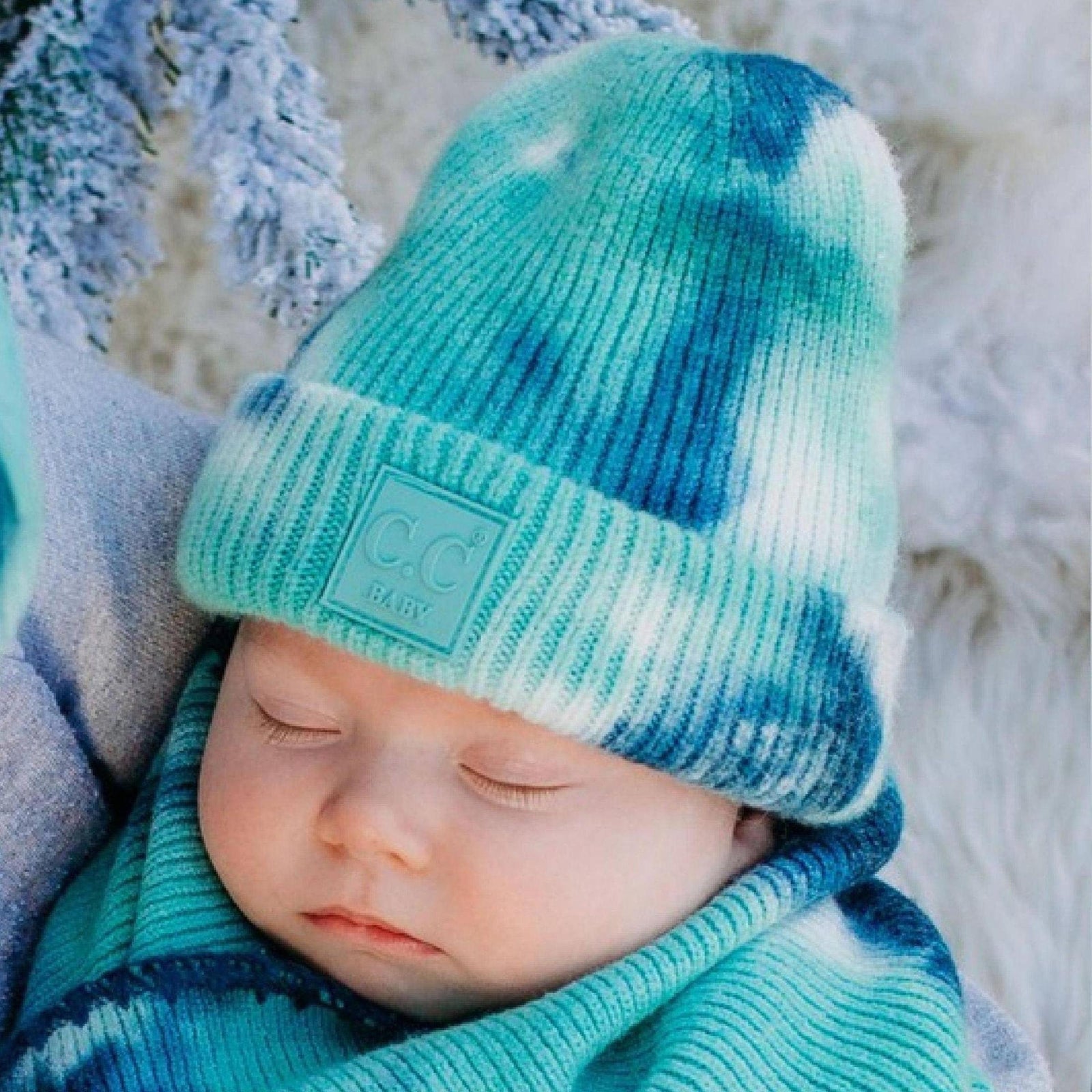 CC Baby Tie Dye Unisex Beanie for Newborn to 12 Months - Truly Contagious