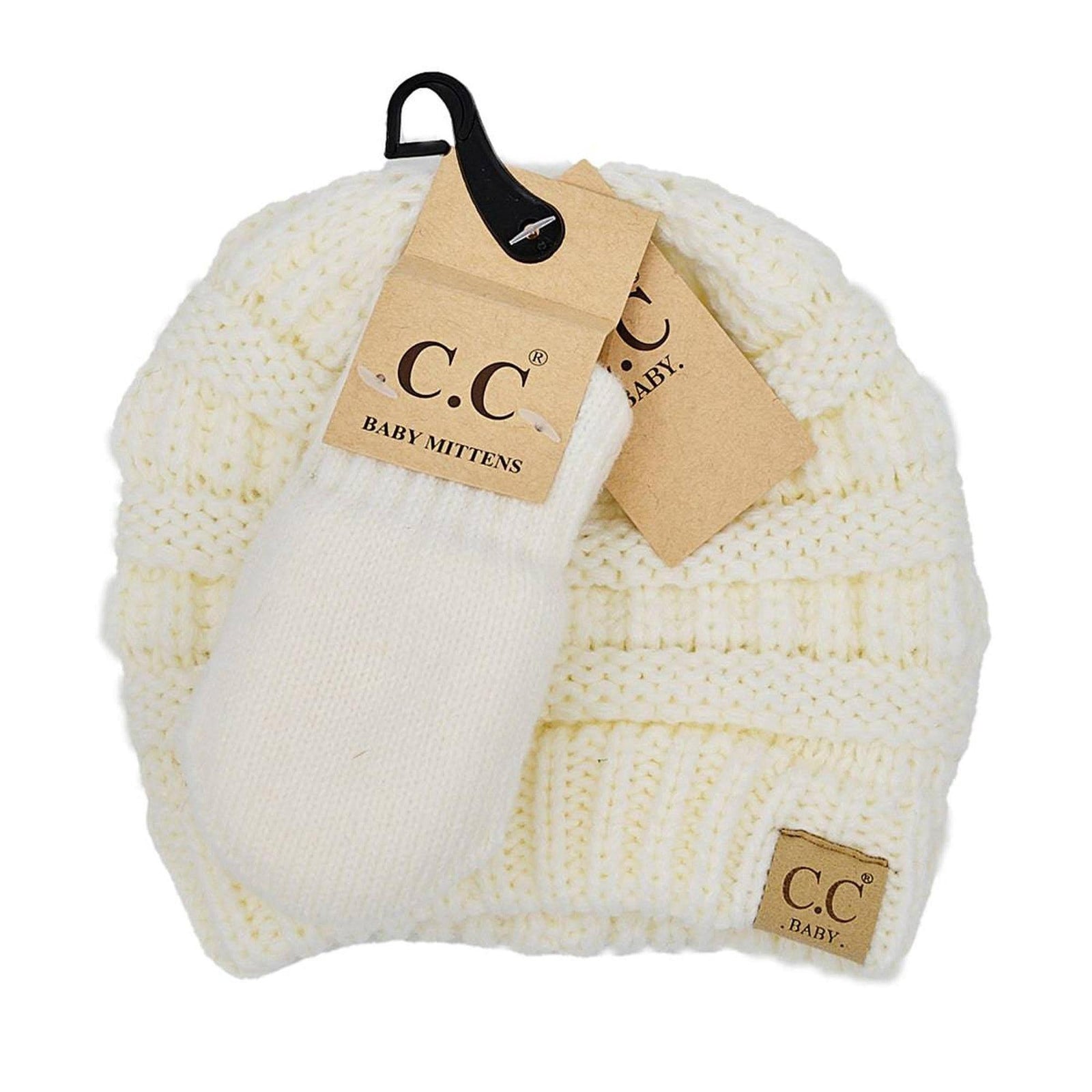 CC Baby Unisex Beanie and Mitten Set for Newborn to 12 Months - Truly Contagious