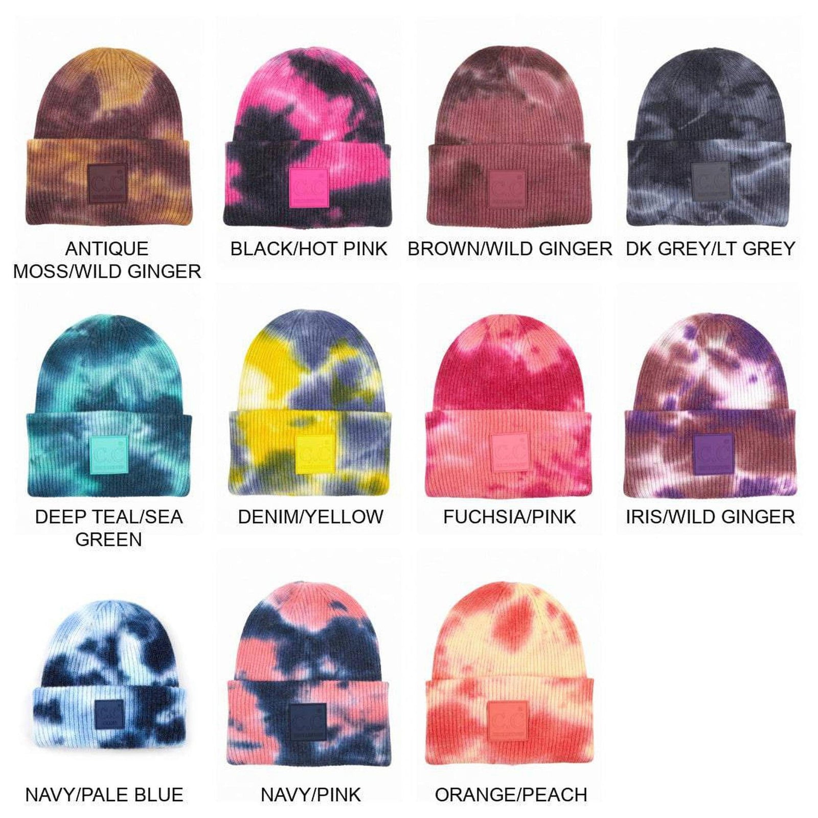 CC Brand Kid and Baby Tie Dye Beanies Hats - Truly Contagious