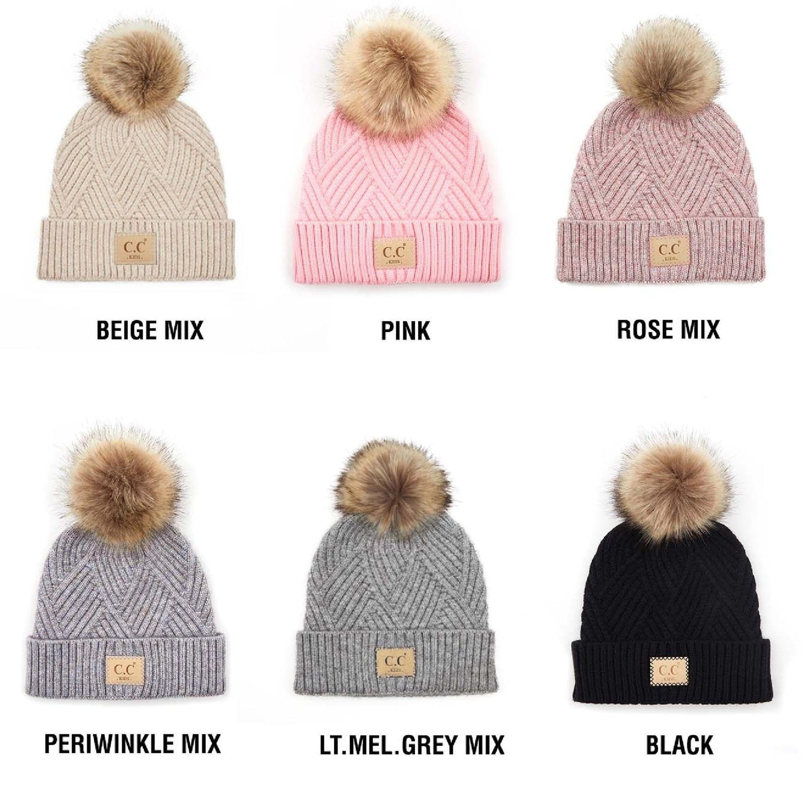 CC Brand Kids Criss - Cross Suede Patch Beanie - Truly Contagious