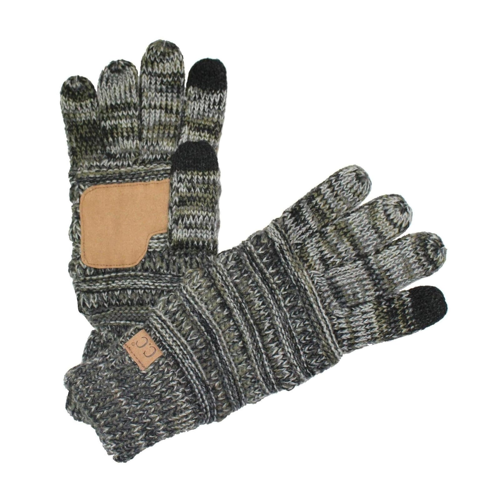 CC Brand Multi - Toned Touchscreen Tech Phone Gloves Winter Accessories - Truly Contagious