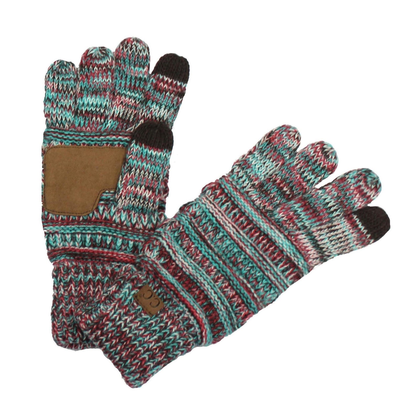 CC Brand Multi - Toned Touchscreen Tech Phone Gloves Winter Accessories - Truly Contagious