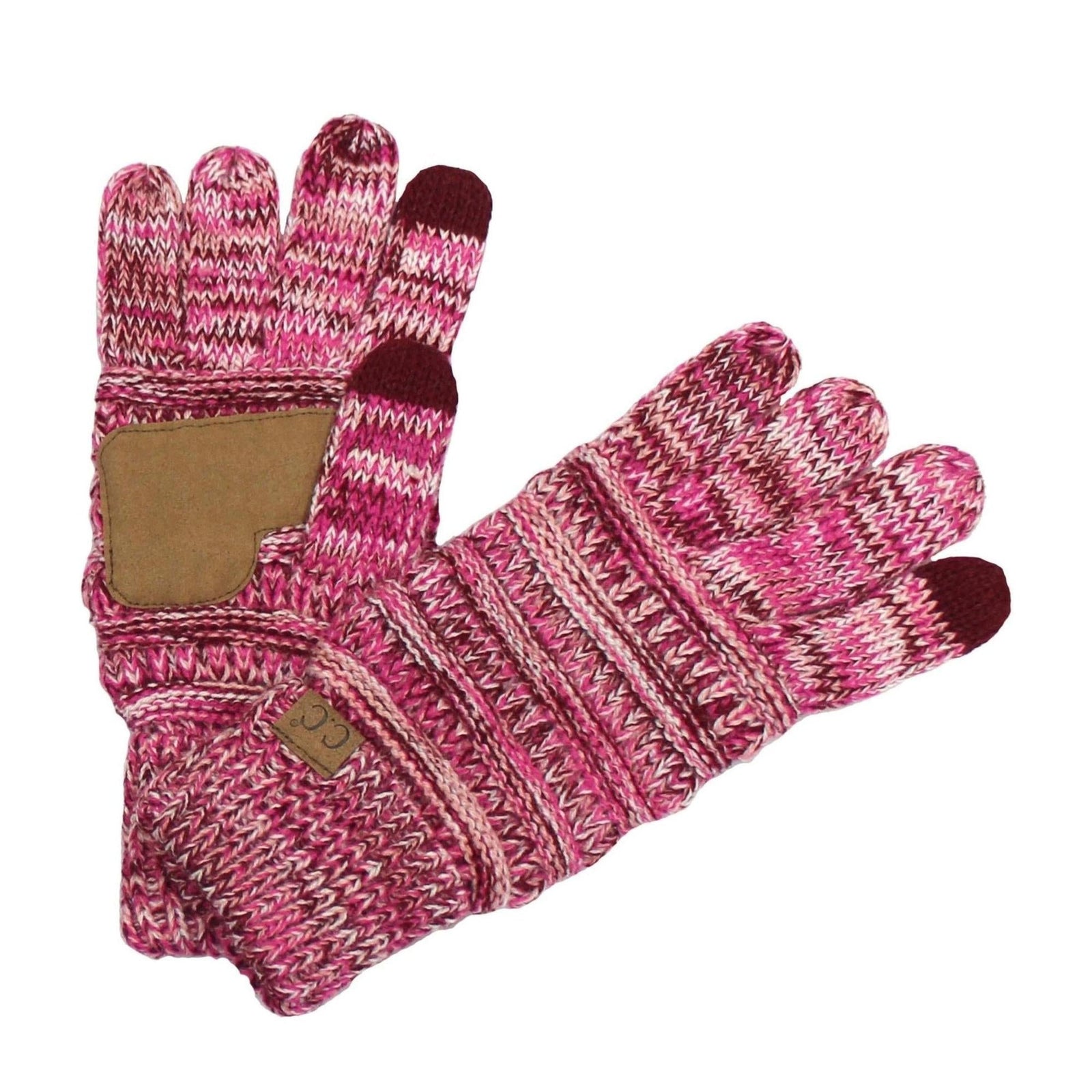CC Brand Multi - Toned Touchscreen Tech Phone Gloves Winter Accessories - Truly Contagious