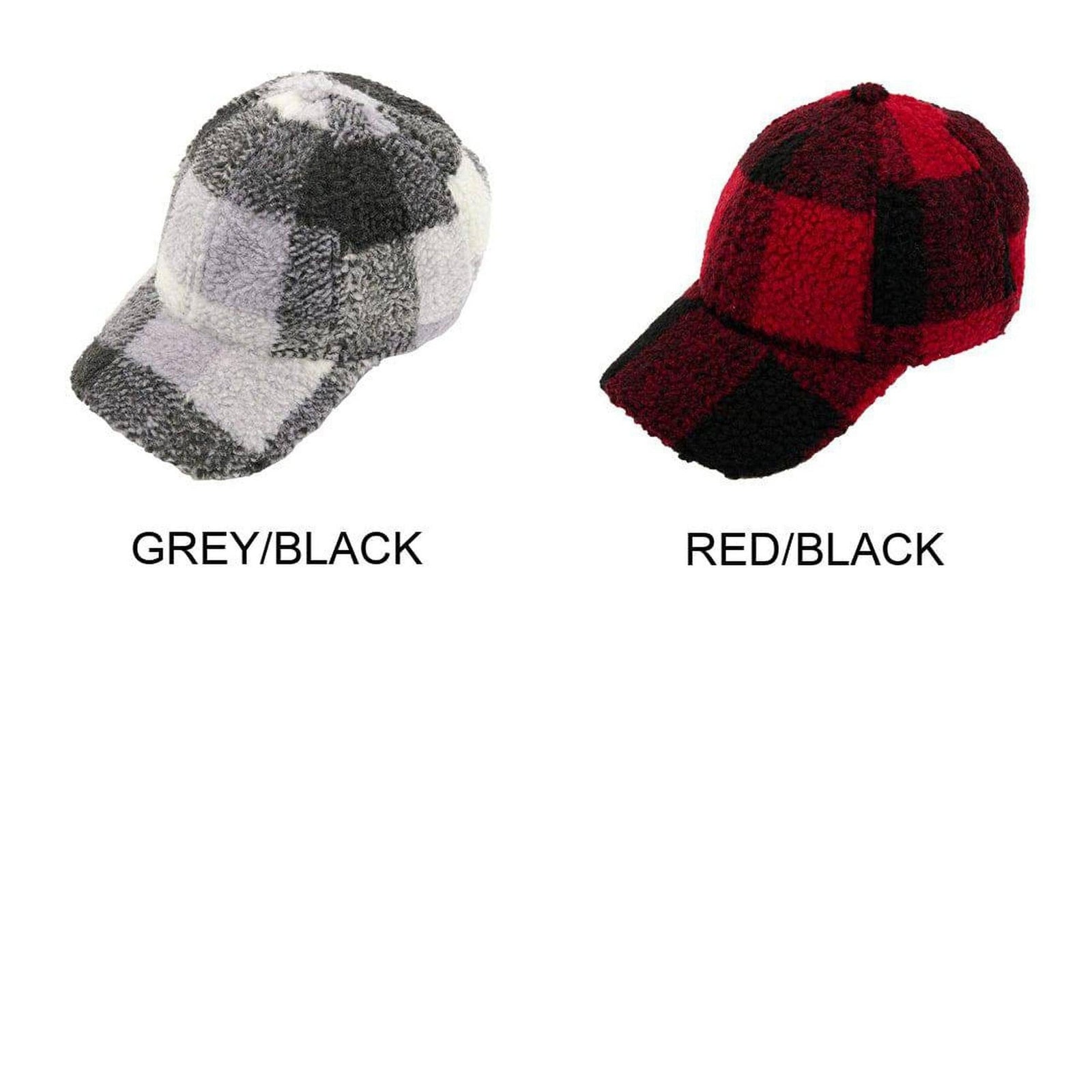 CC Buffalo Plaid - Checkered Pattern Sherpa Cap - Truly Contagious