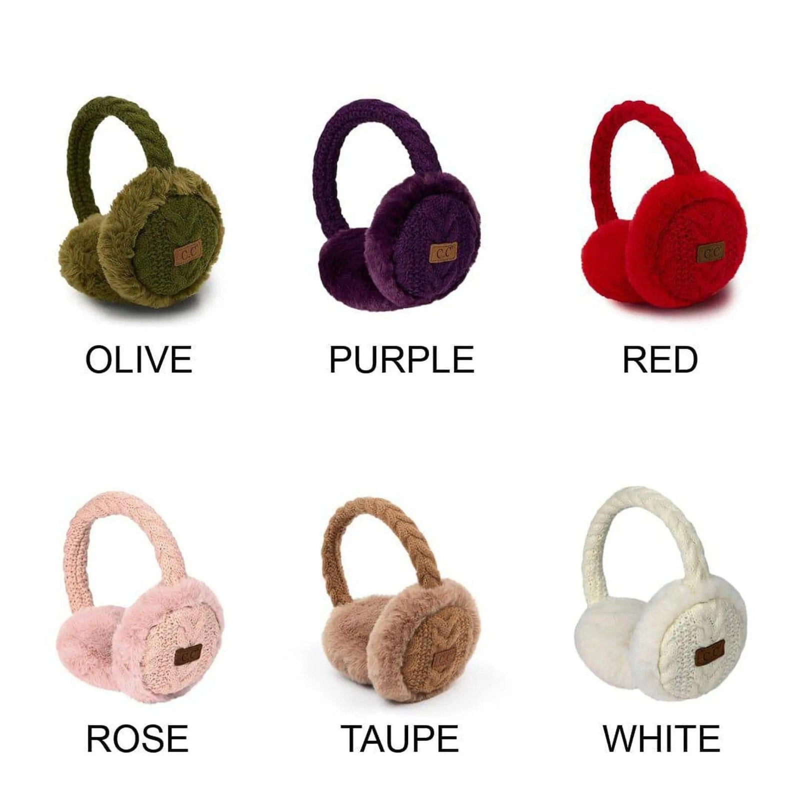CC Cable Knit Earmuffs - Truly Contagious
