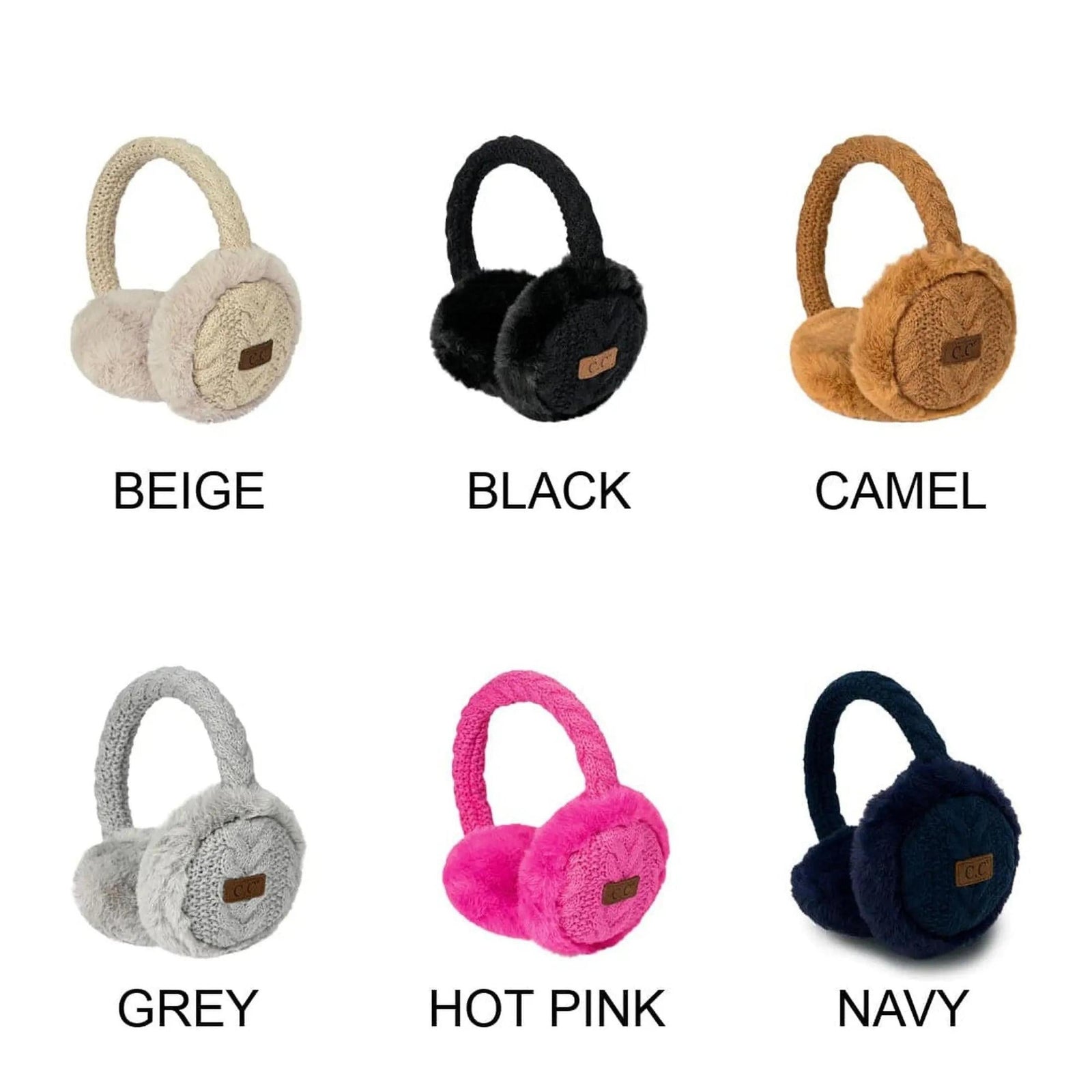 CC Cable Knit Earmuffs - Truly Contagious