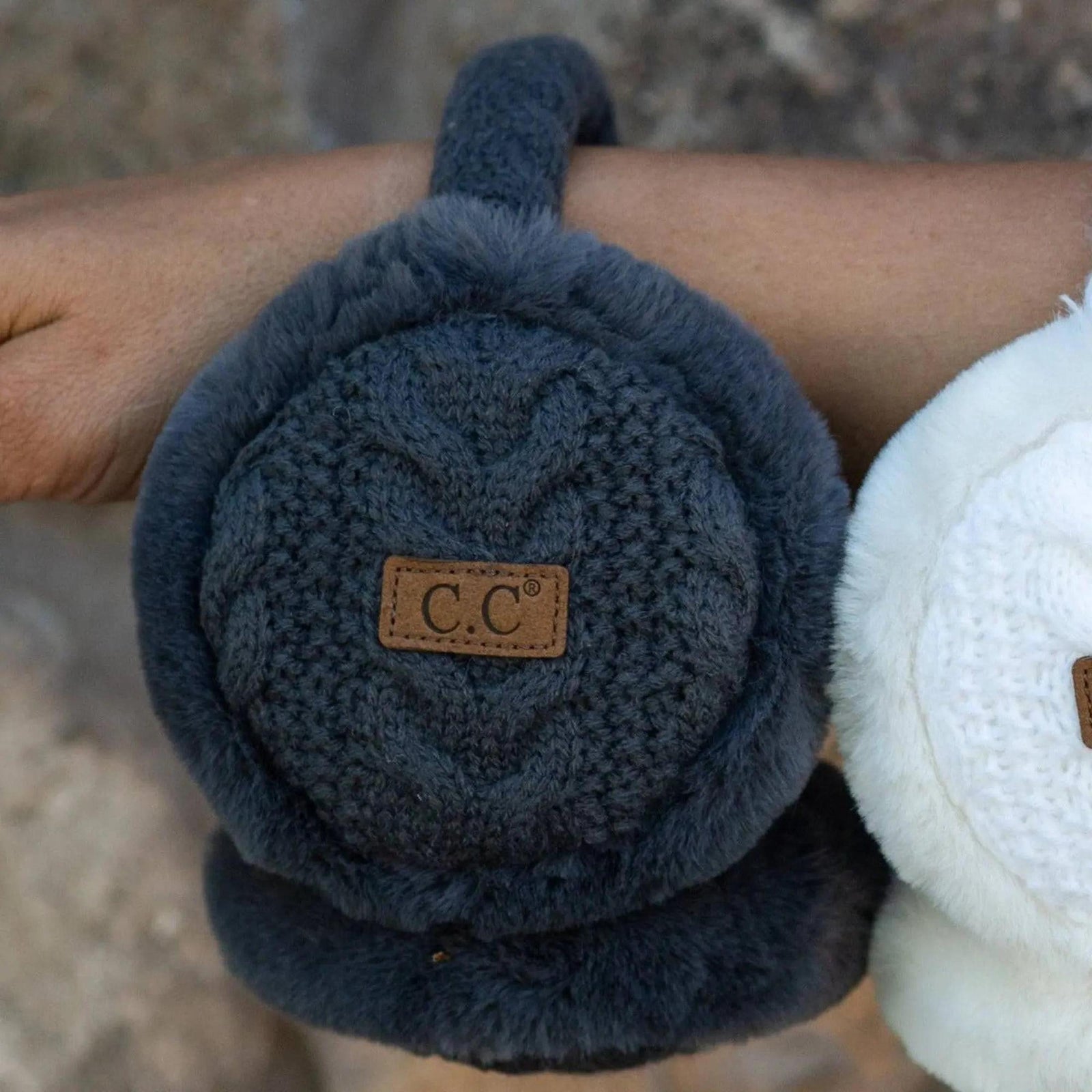 CC Cable Knit Earmuffs - Truly Contagious