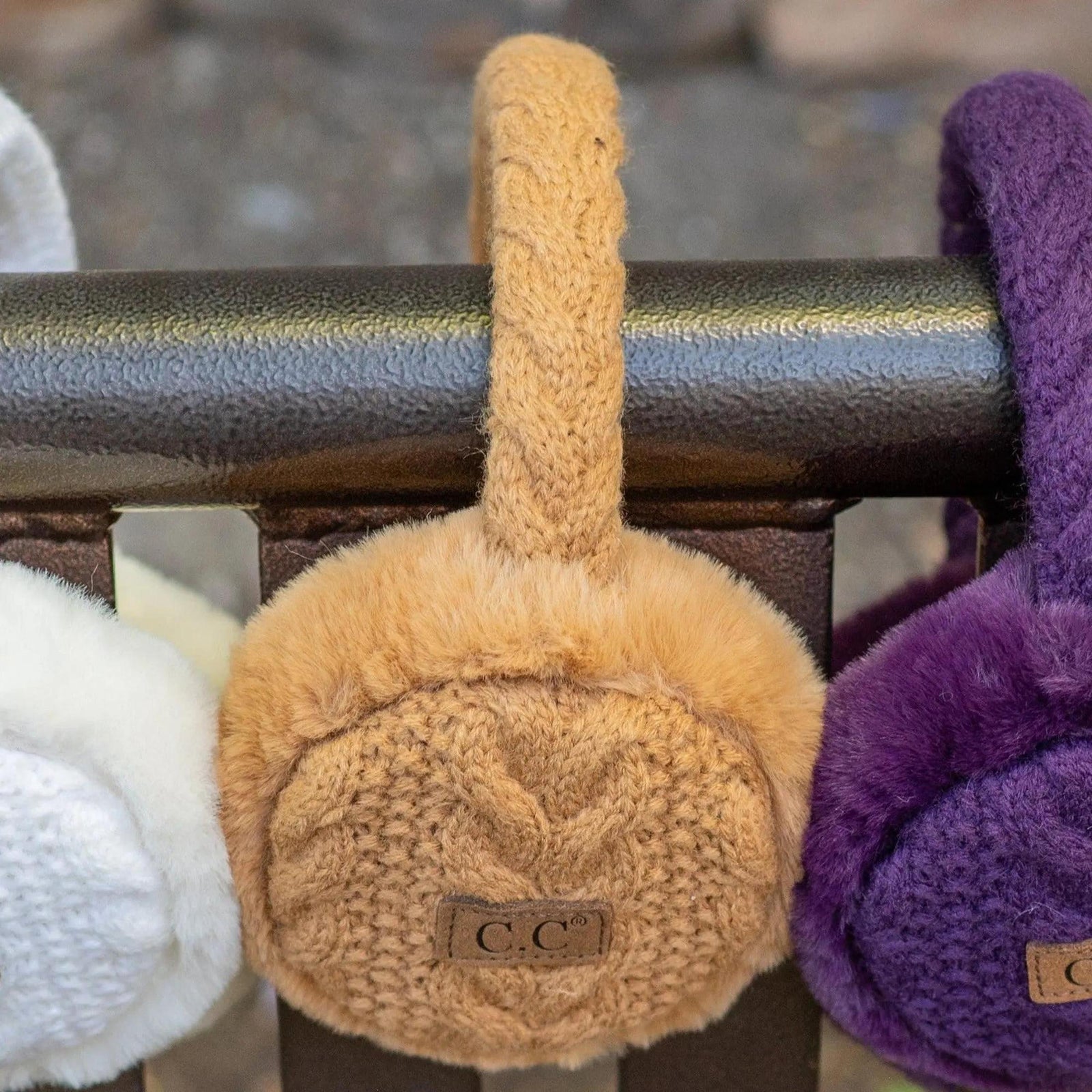 CC Cable Knit Earmuffs - Truly Contagious