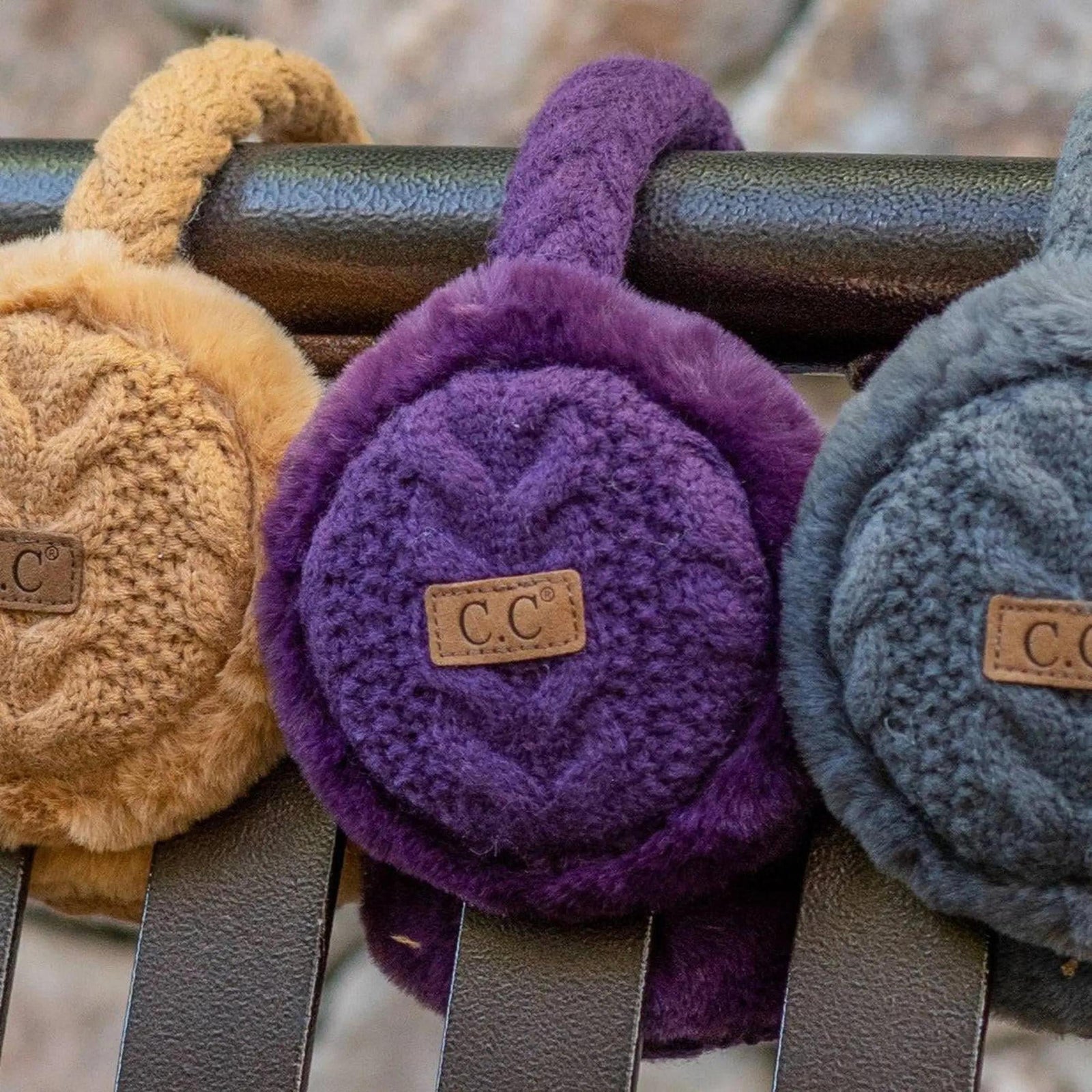 CC Cable Knit Earmuffs - Truly Contagious