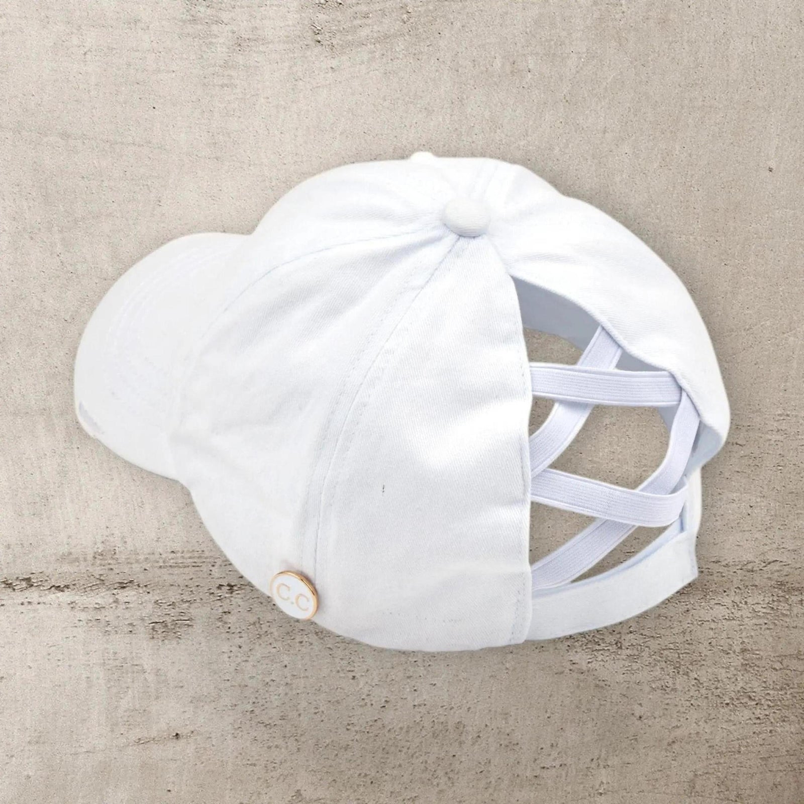 CC Cotton Hats Criss Cross Style Women Cap for Ponytails - Mask Glasses Compatible - Truly Contagious