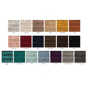 CC Cozy Confetti Bun Ponytail Beanies Hats - Truly Contagious