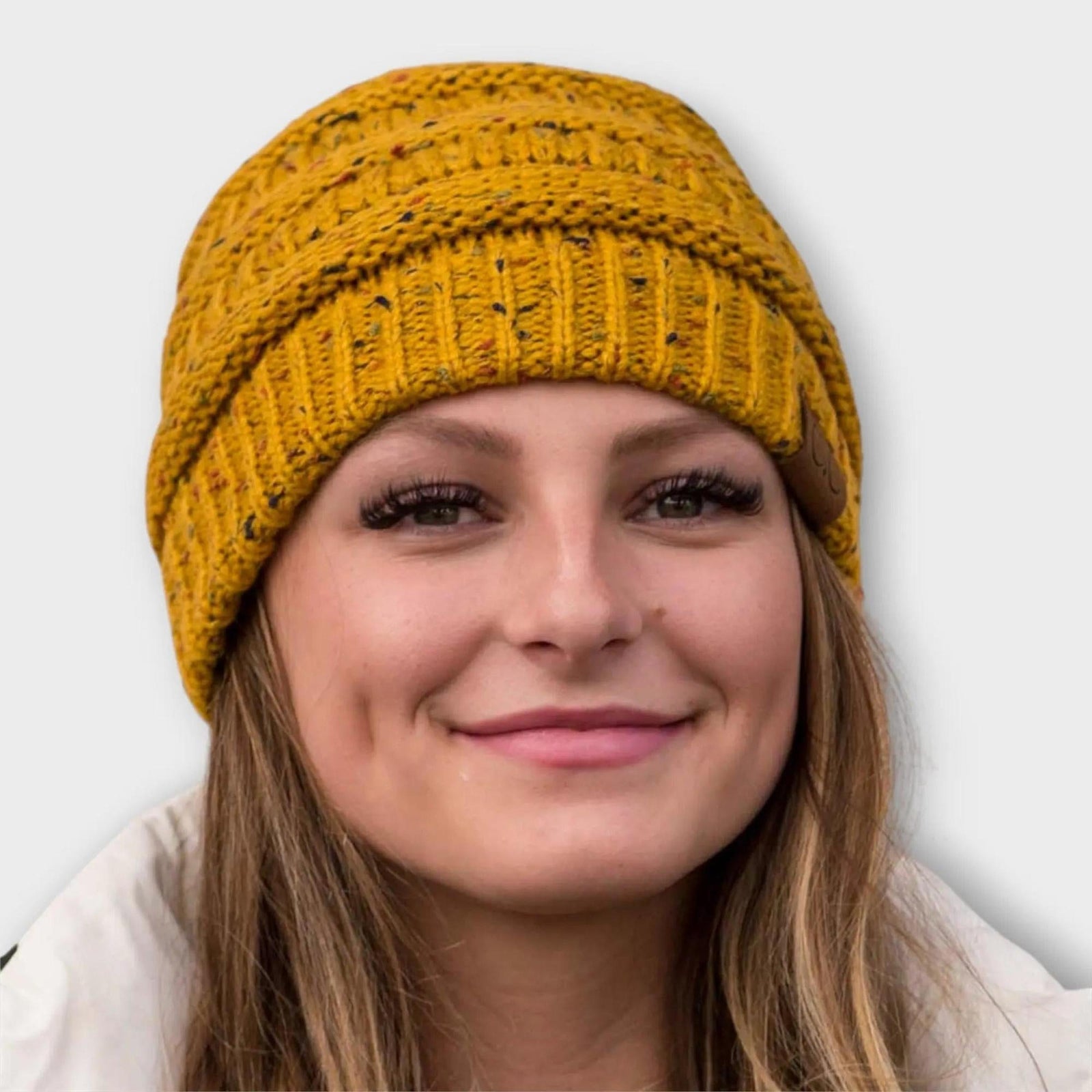 C.C® Cozy Confetti Knit Beanie - Unisex Soft Acrylic Winter Hat (One Size 20"-24") - Truly Contagious